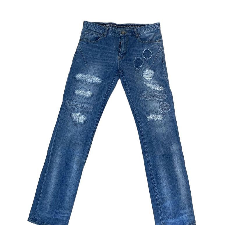 number nine music grunge denim arts and craft style sz 30