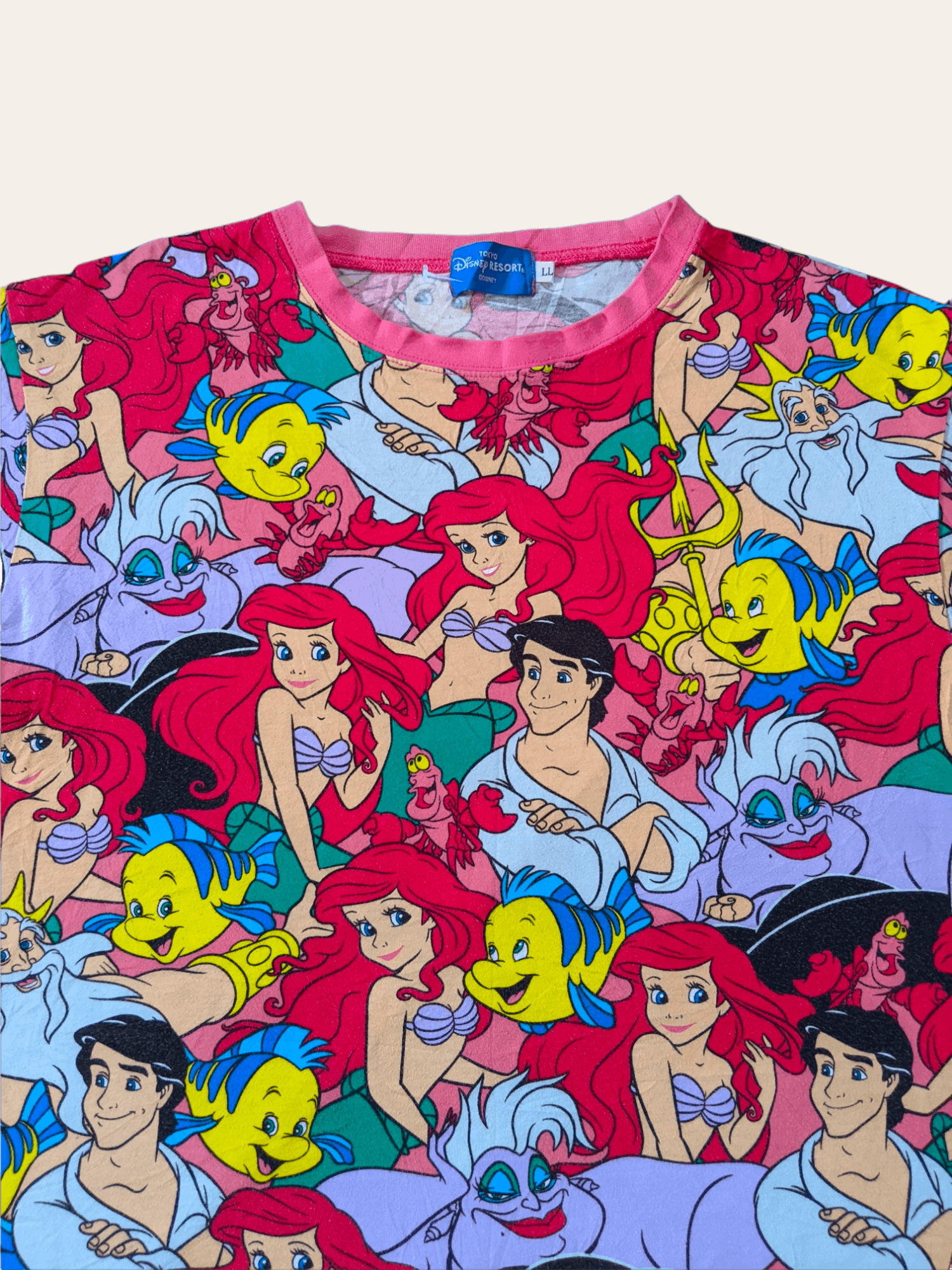 Disney × Vintage Vintage 90s Little Mermaid Tokyo Disney Fullprint T shirt Size US M / EU 48-50 / 2 - 3 Thumbnail