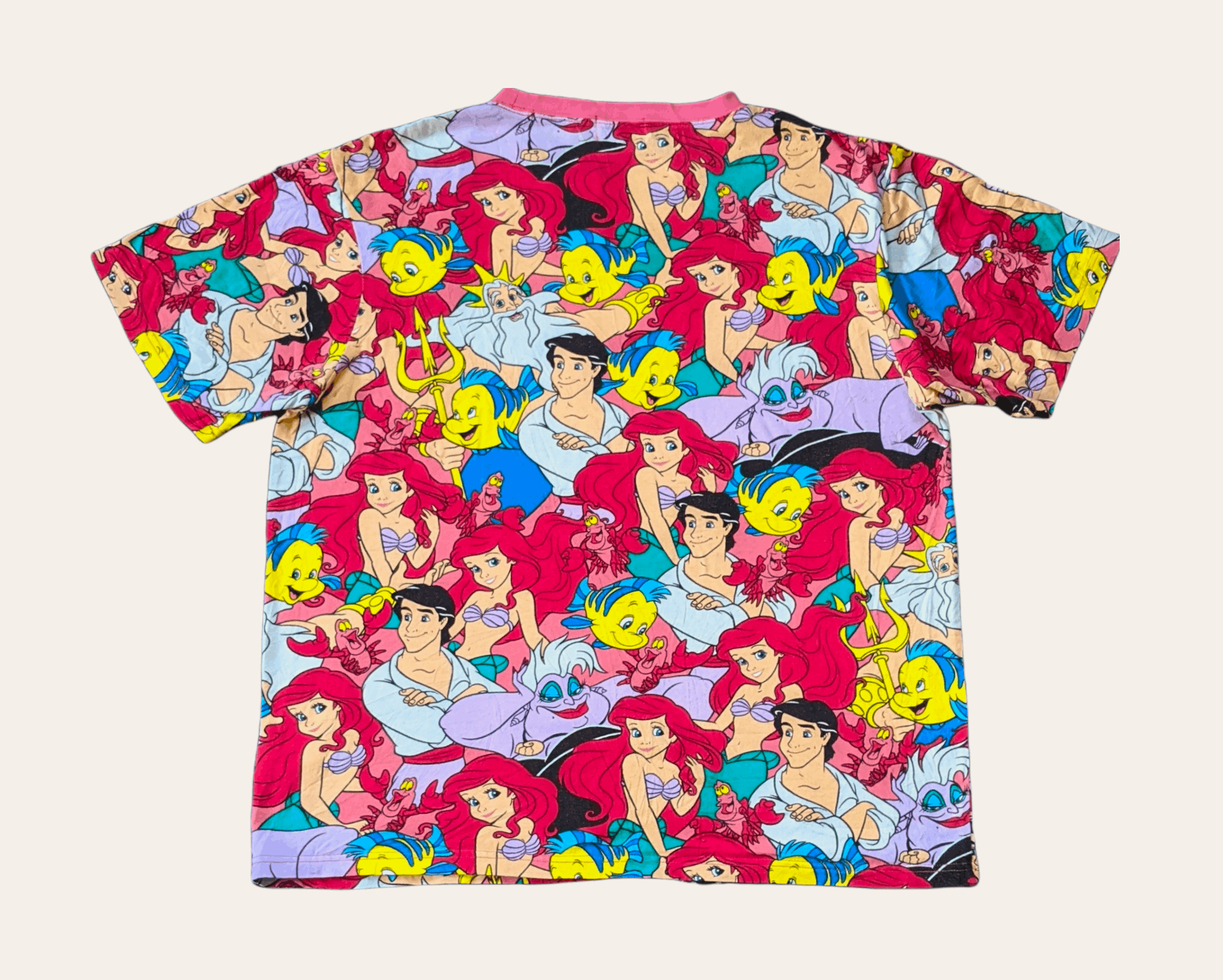 Disney × Vintage Vintage 90s Little Mermaid Tokyo Disney Fullprint T shirt Size US M / EU 48-50 / 2 - 2 Thumbnail