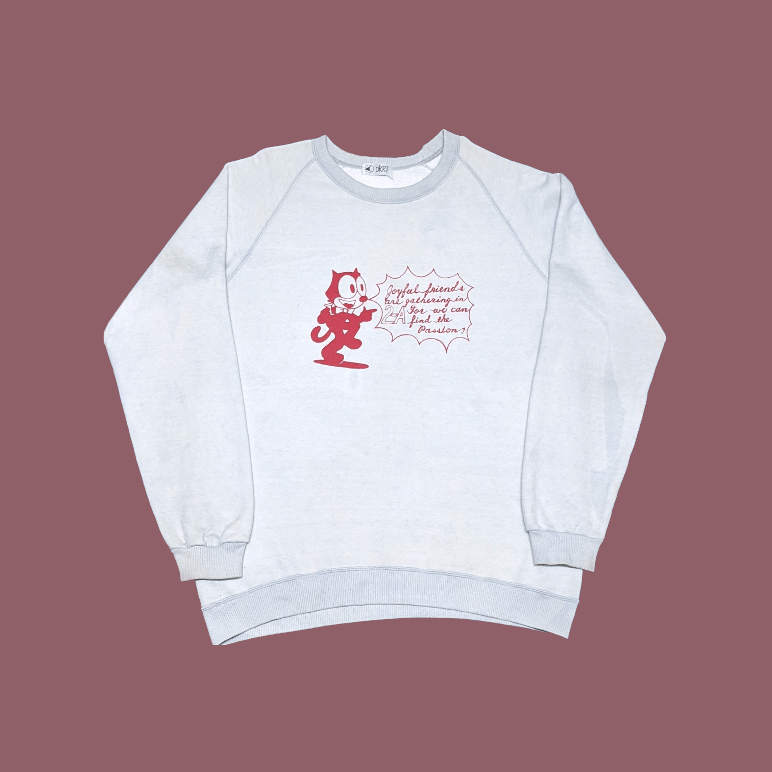 Cartoon Network × Japanese Brand × Vintage Vintage 80s Japan Felix The Cat Distressed Sweatshirt Size US L / EU 52-54 / 3 - 1 Thumbnail
