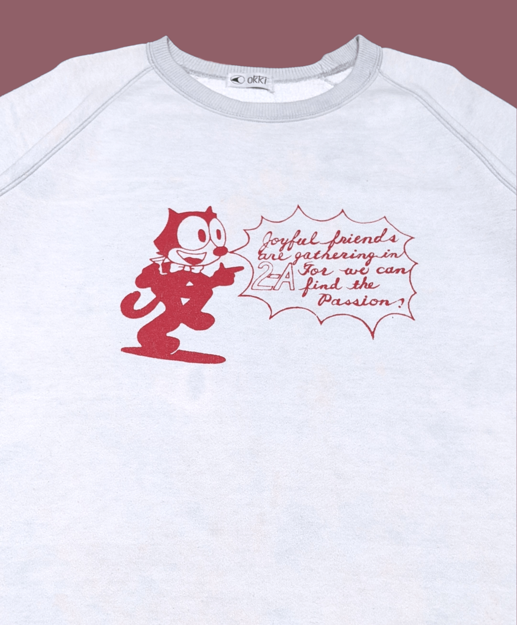 Cartoon Network × Japanese Brand × Vintage Vintage 80s Japan Felix The Cat Distressed Sweatshirt Size US L / EU 52-54 / 3 - 3 Thumbnail