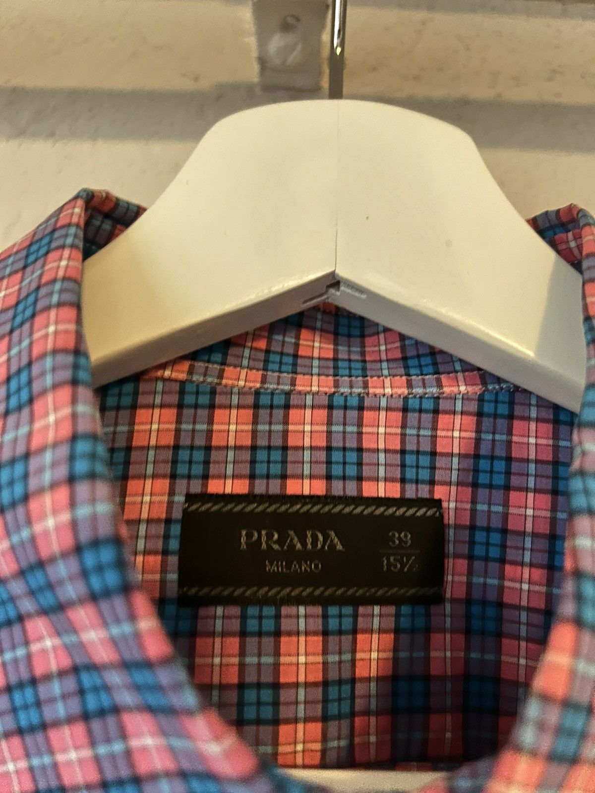 Prada Red Check Shirt Size US M / EU 48-50 / 2 - 3 Thumbnail