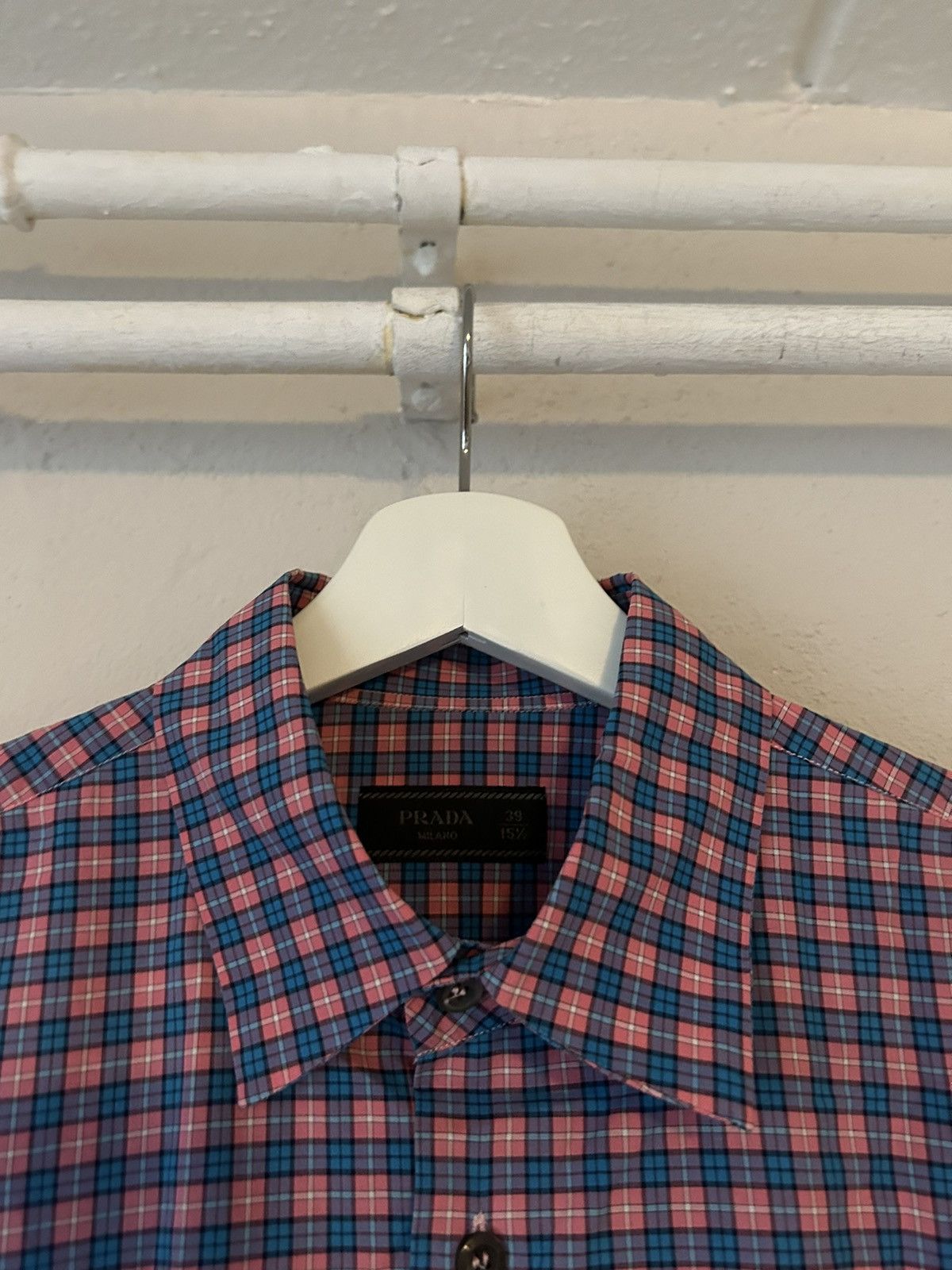 Prada Red Check Shirt Size US M / EU 48-50 / 2 - 4 Thumbnail
