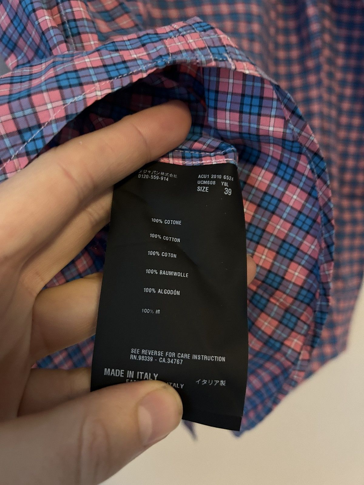 Prada Red Check Shirt Size US M / EU 48-50 / 2 - 7 Thumbnail