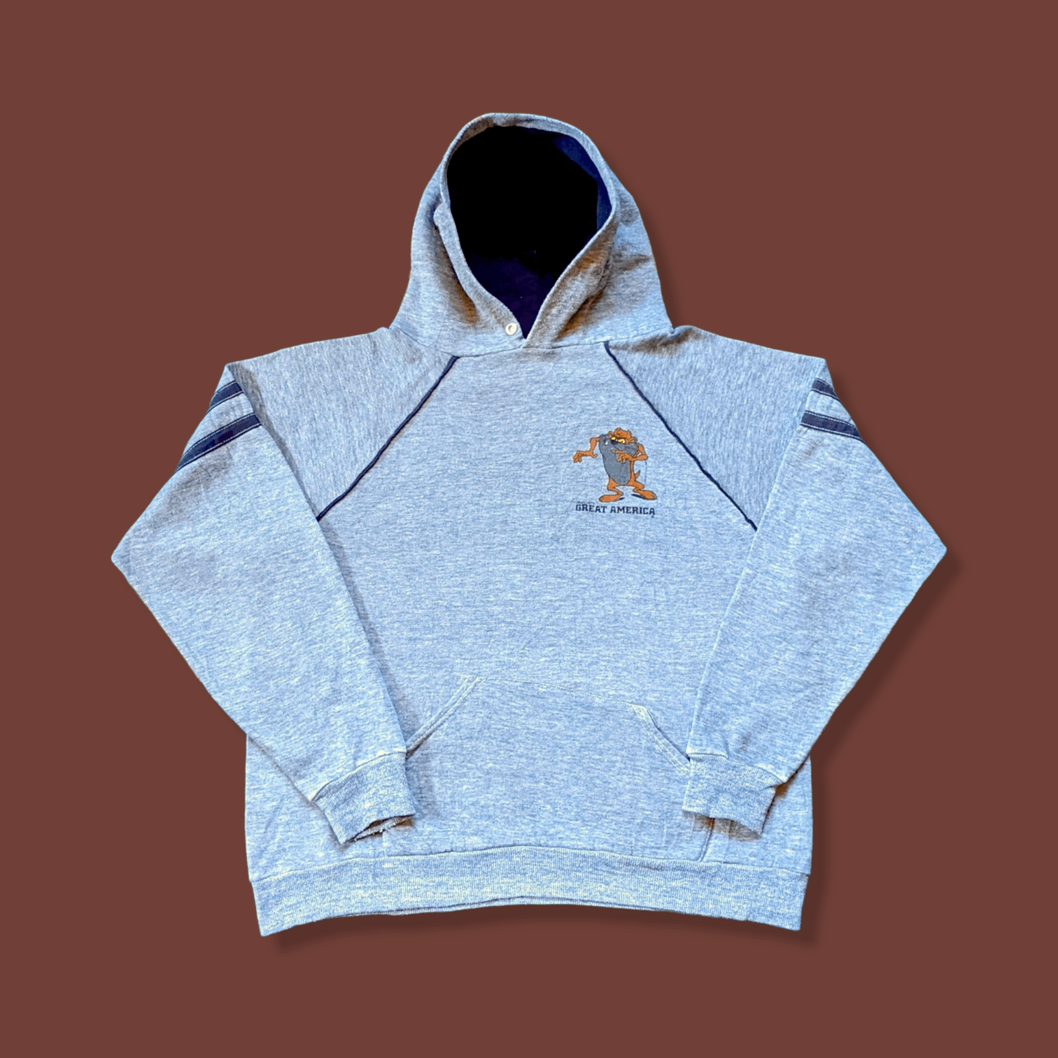 Cartoon Network × Vintage Vintage 80s 1982 Taz Tazmania Looney Tunes Pullover Hoodie Size US M / EU 48-50 / 2 - 1 Thumbnail