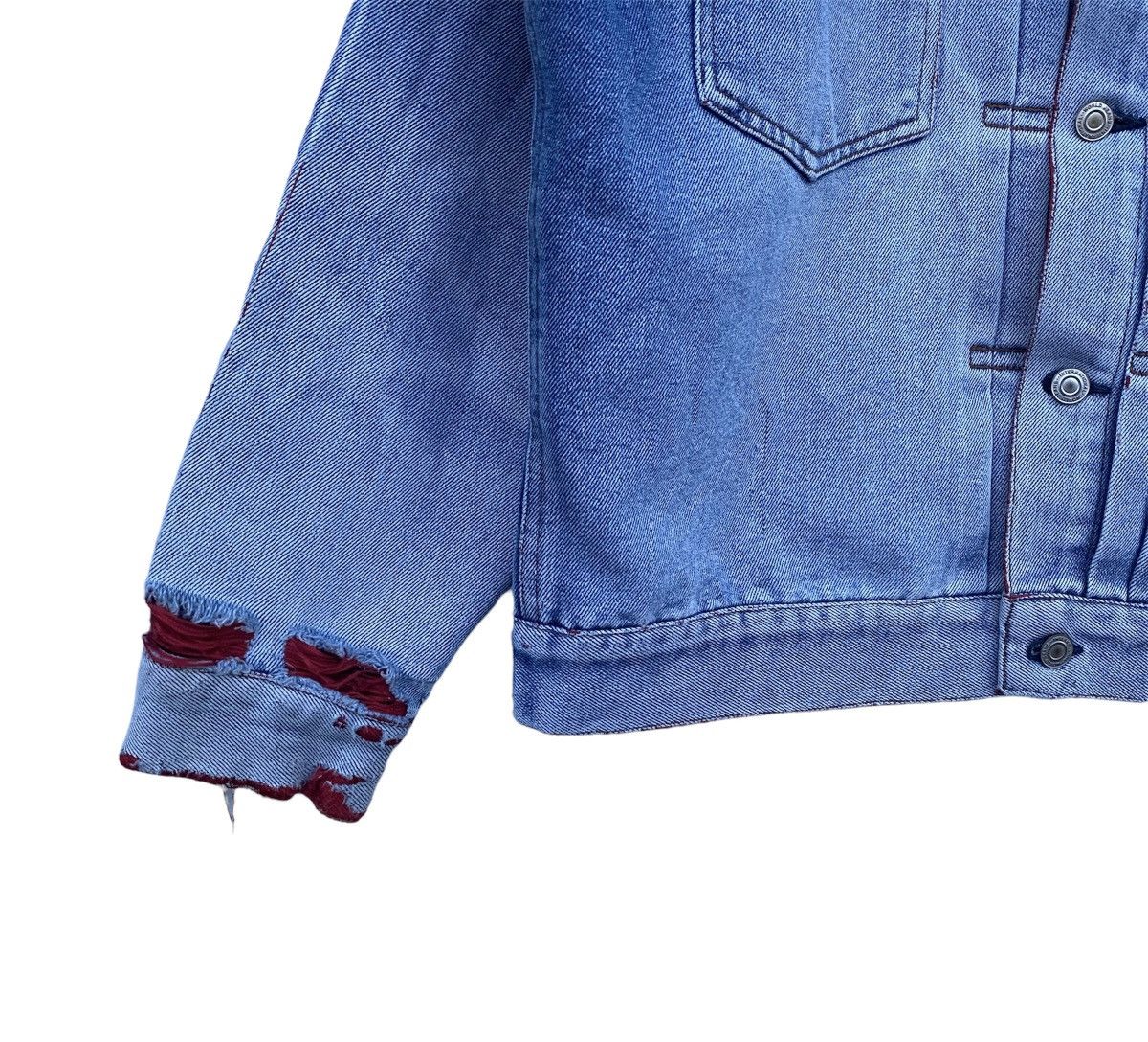 Japanese Brand Vtg Distressed Japanese Brand Acid Wash Denim Jacket Size US XXL / EU 58 / 5 - 6 Thumbnail