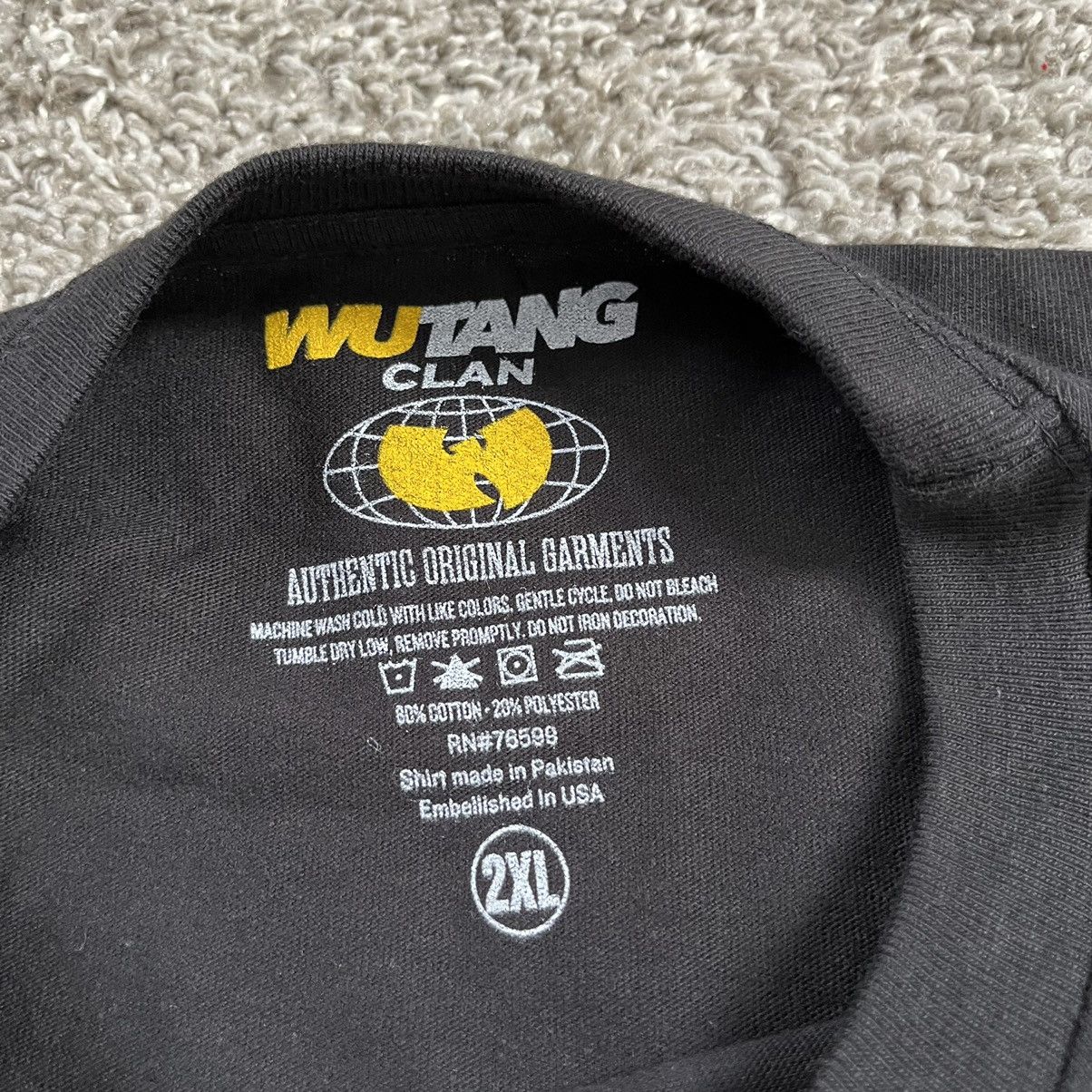Wu-Tang Clan Wu-Wear Shirt Size 2XL Wu-Tang Black Shirt Wu Logo Gza Rza Size US XXL / EU 58 / 5 - 3 Thumbnail