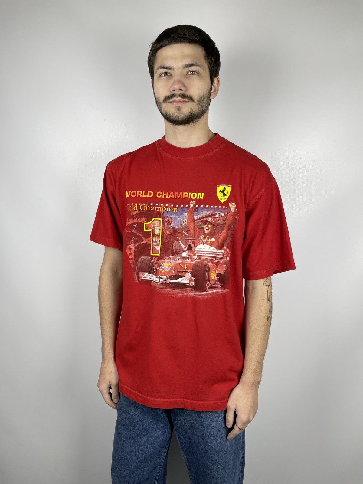 Ferrari × Formula 1 × Vintage Vintage 2000 Ferrari Michael Schumacher World Champion Tee Size US L / EU 52-54 / 3 - 1 Thumbnail