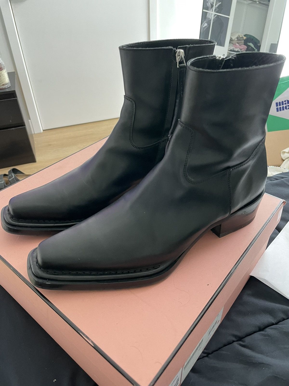 Acne Studios Black Sidezip Boots | Grailed