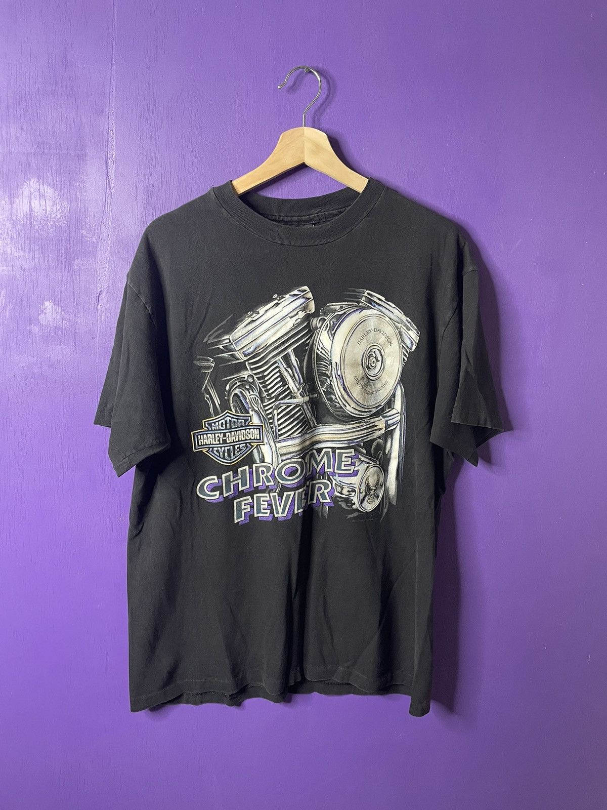 Vintage Vintage Harley Davidson chrome fever t-shirt | Grailed