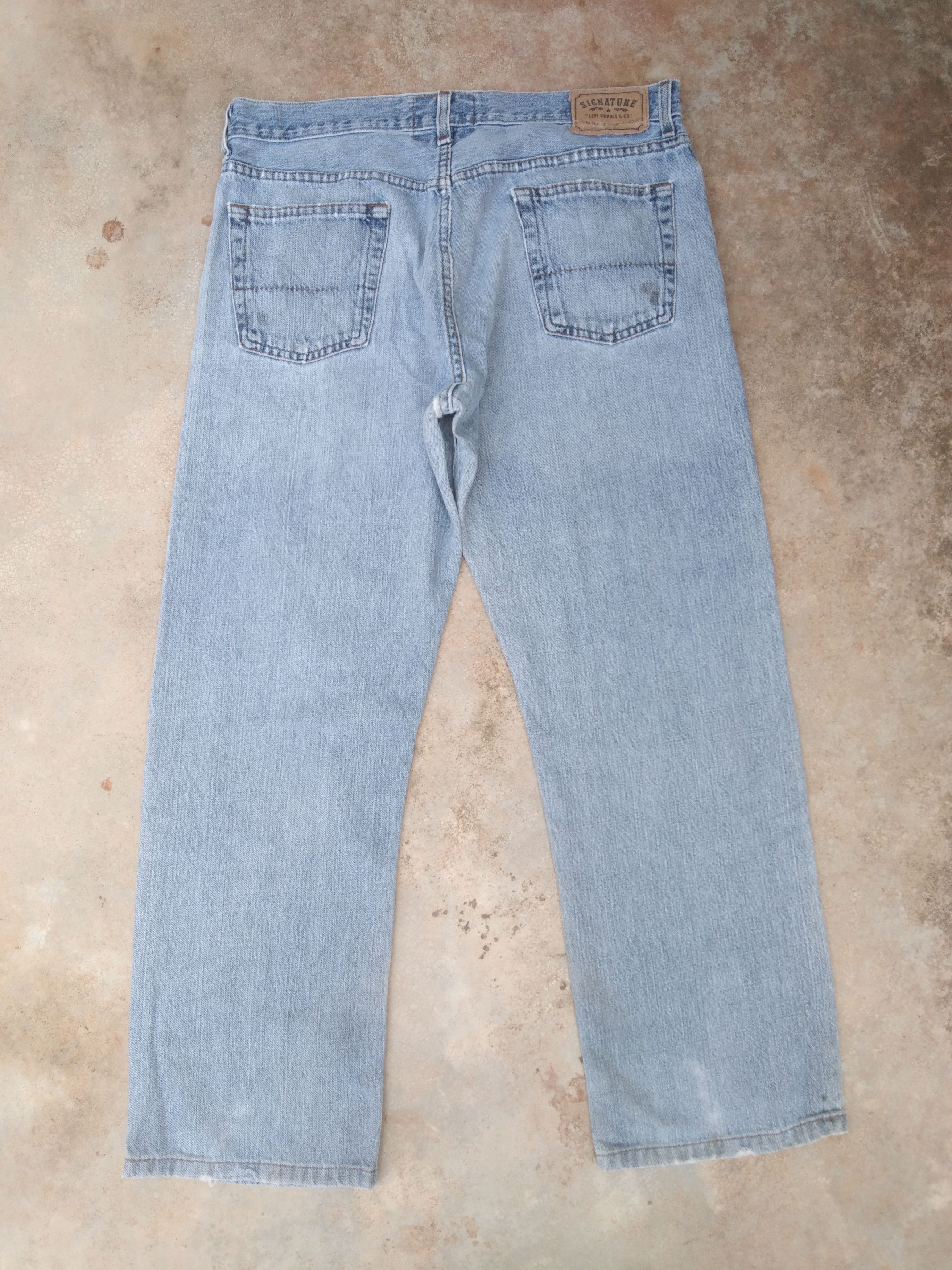 Levi's Vintage Levi's Signature Straight Leg Distressed Jeans 36x29 Size US 36 / EU 52 - 2 Thumbnail
