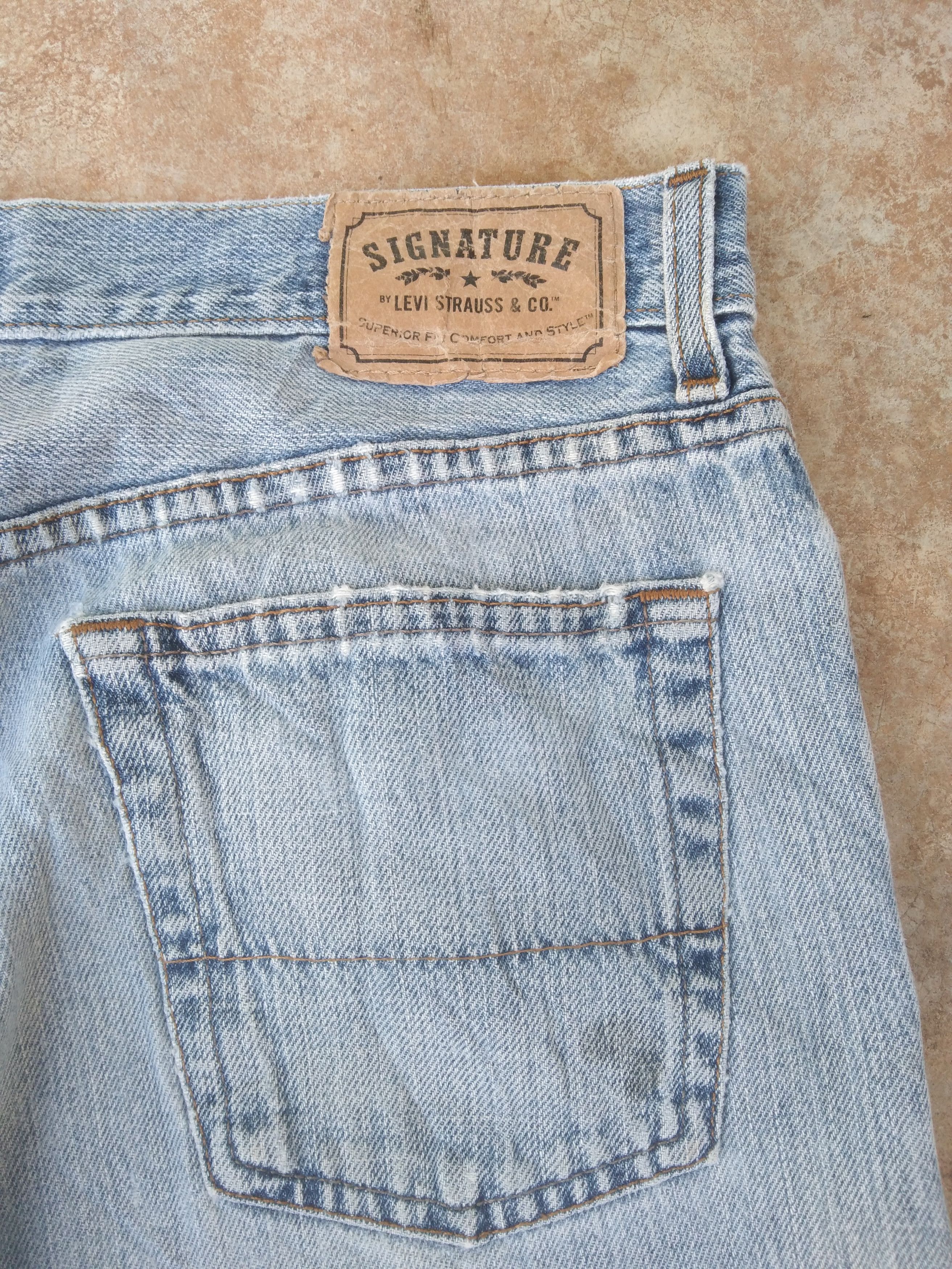 Levi's Vintage Levi's Signature Straight Leg Distressed Jeans 36x29 Size US 36 / EU 52 - 3 Thumbnail