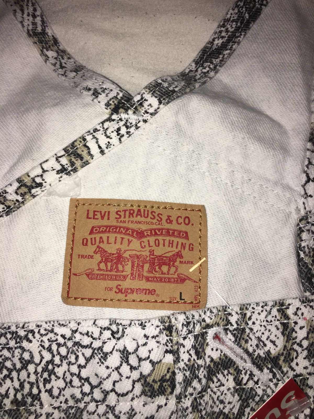 Supreme Levis Snakeskin Overalls | Grailed