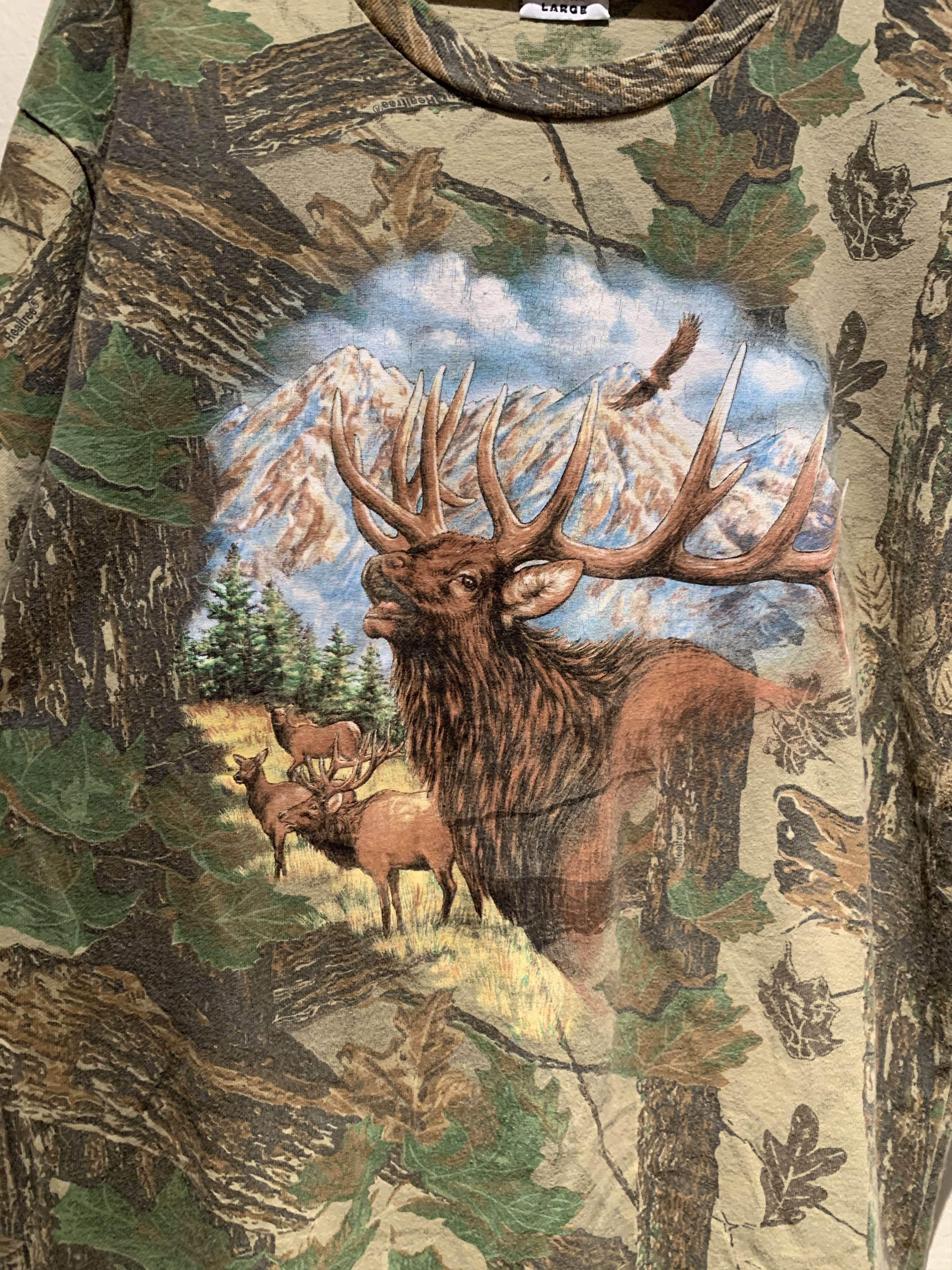 Vintage *RARE* Vintage Elk RealTree Camo USA-Made New Mexico T-Shirt Size US L / EU 52-54 / 3 - 2 Thumbnail