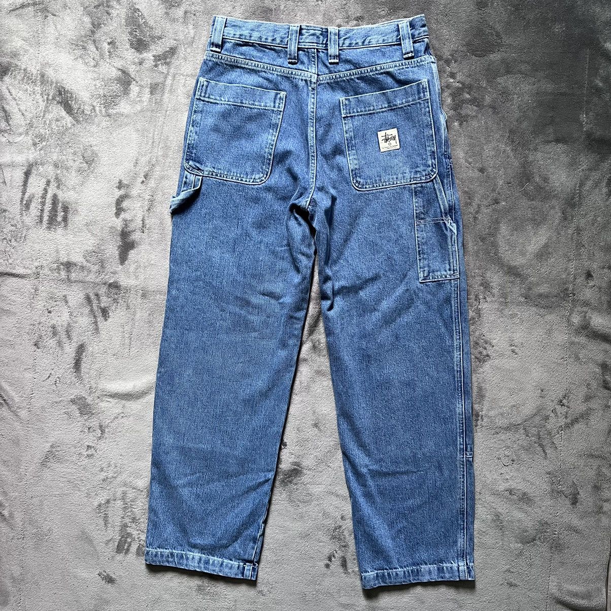 Stussy Stussy Double Knee Denim Work Pants Blue Grailed