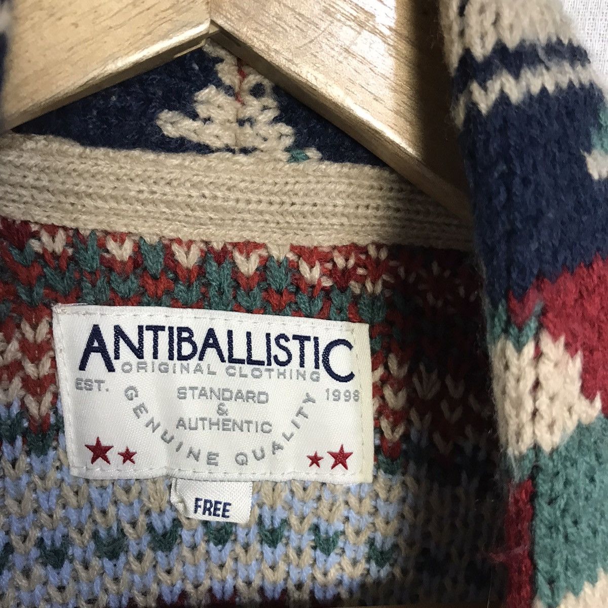 Japanese Brand Antiballistic multicolour knit long cardigan jacket Size US M / EU 48-50 / 2 - 3 Thumbnail