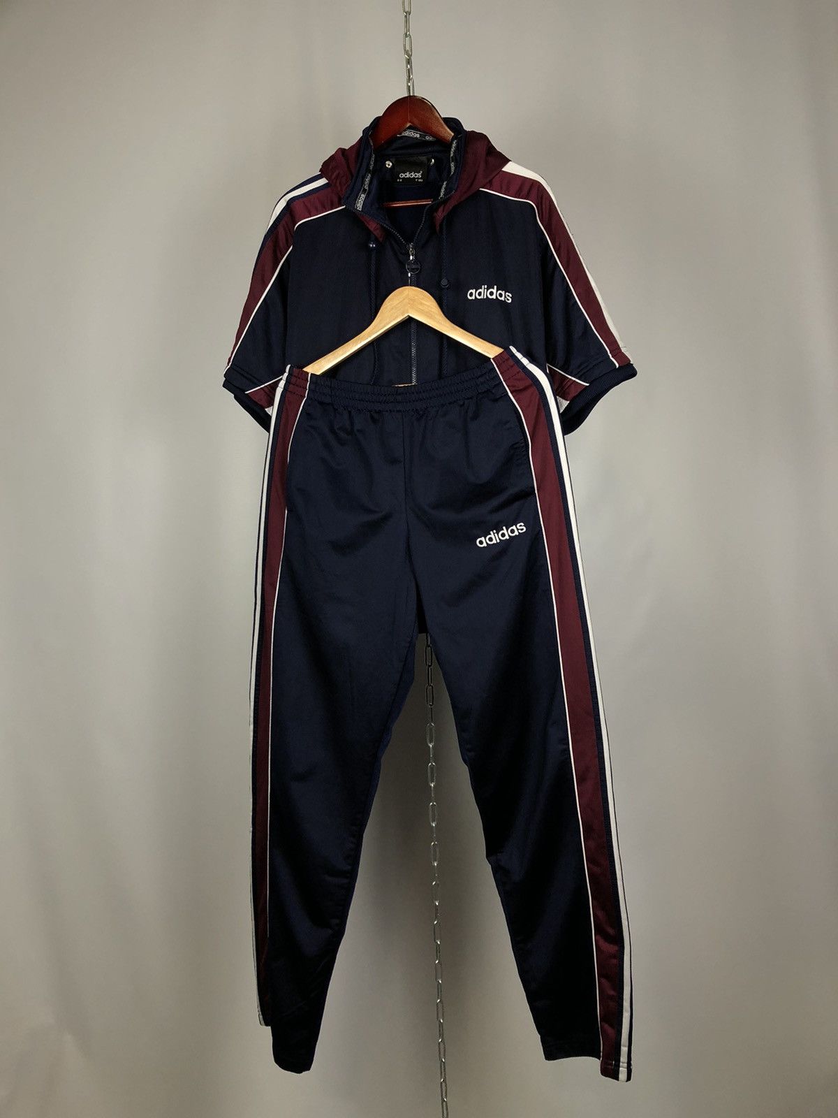 image of Adidas Vintage Streetwear Costume in Navy Blue, Men's (Size 40)