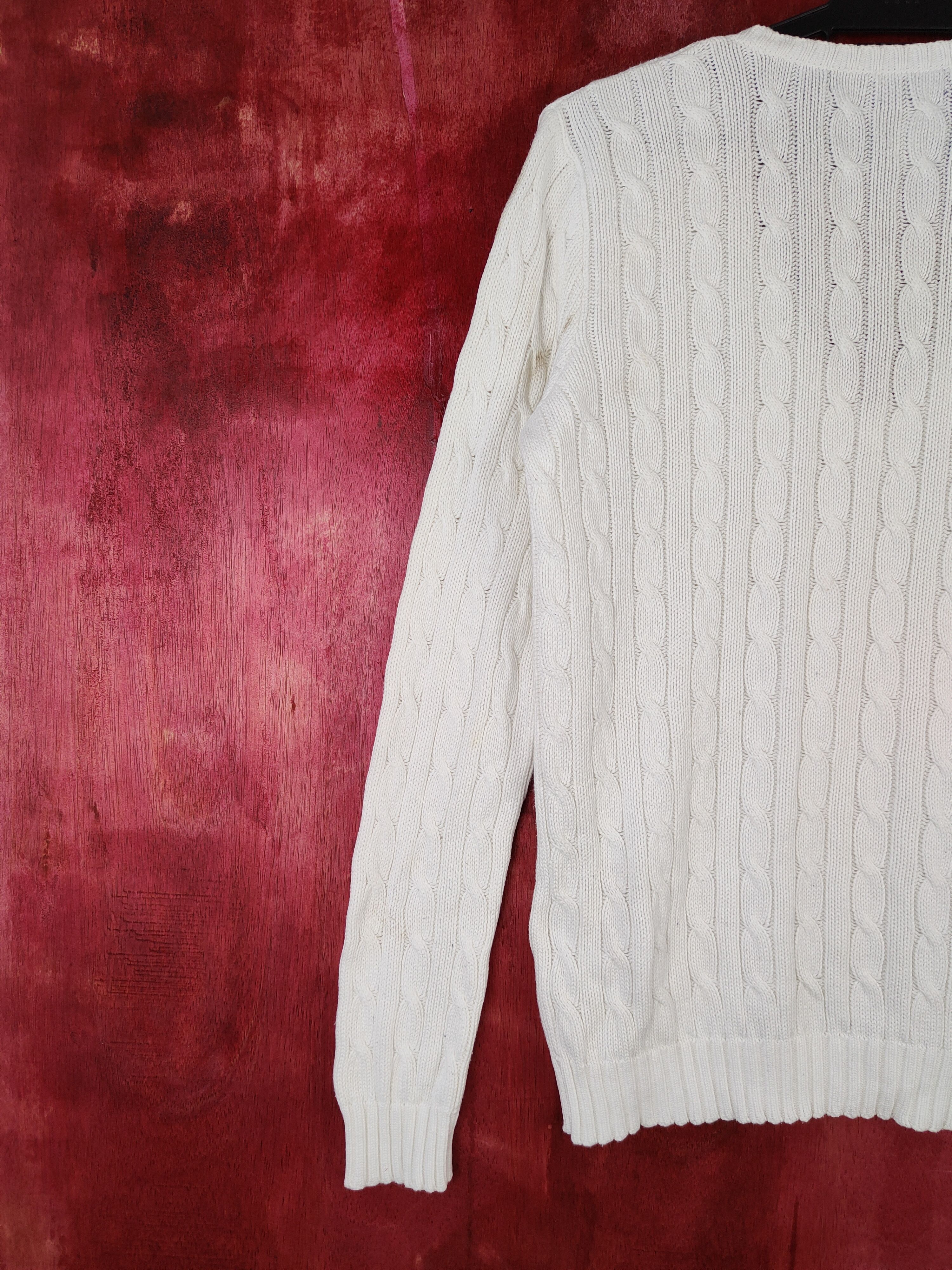 Ralph Lauren × Ralph Lauren Sport Ralph Lauren Sport White Knitwear Sweater #5910 Size M / US 6-8 / IT 42-44 - 7 Thumbnail