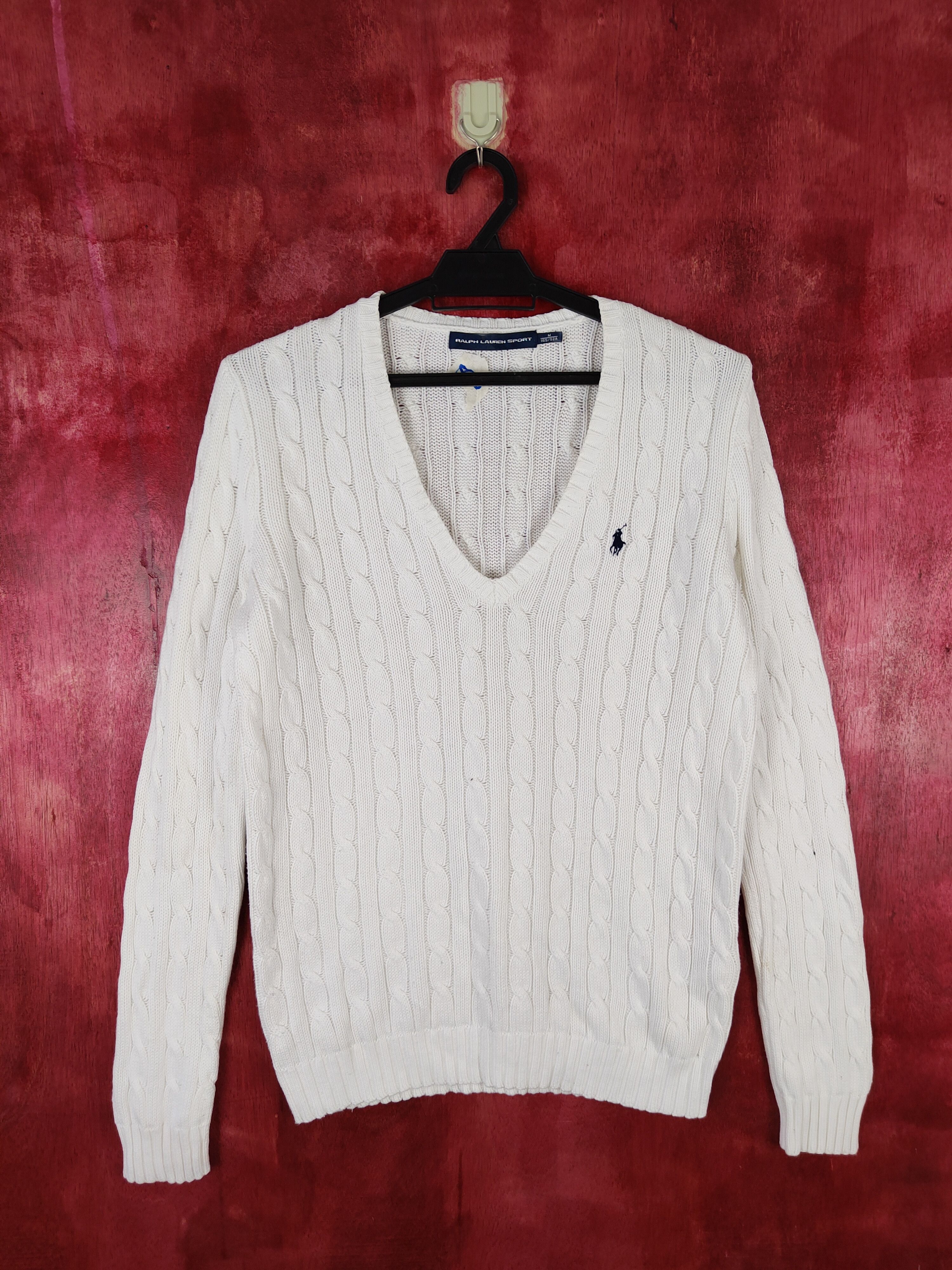 Ralph Lauren × Ralph Lauren Sport Ralph Lauren Sport White Knitwear Sweater #5910 Size M / US 6-8 / IT 42-44 - 1 Thumbnail