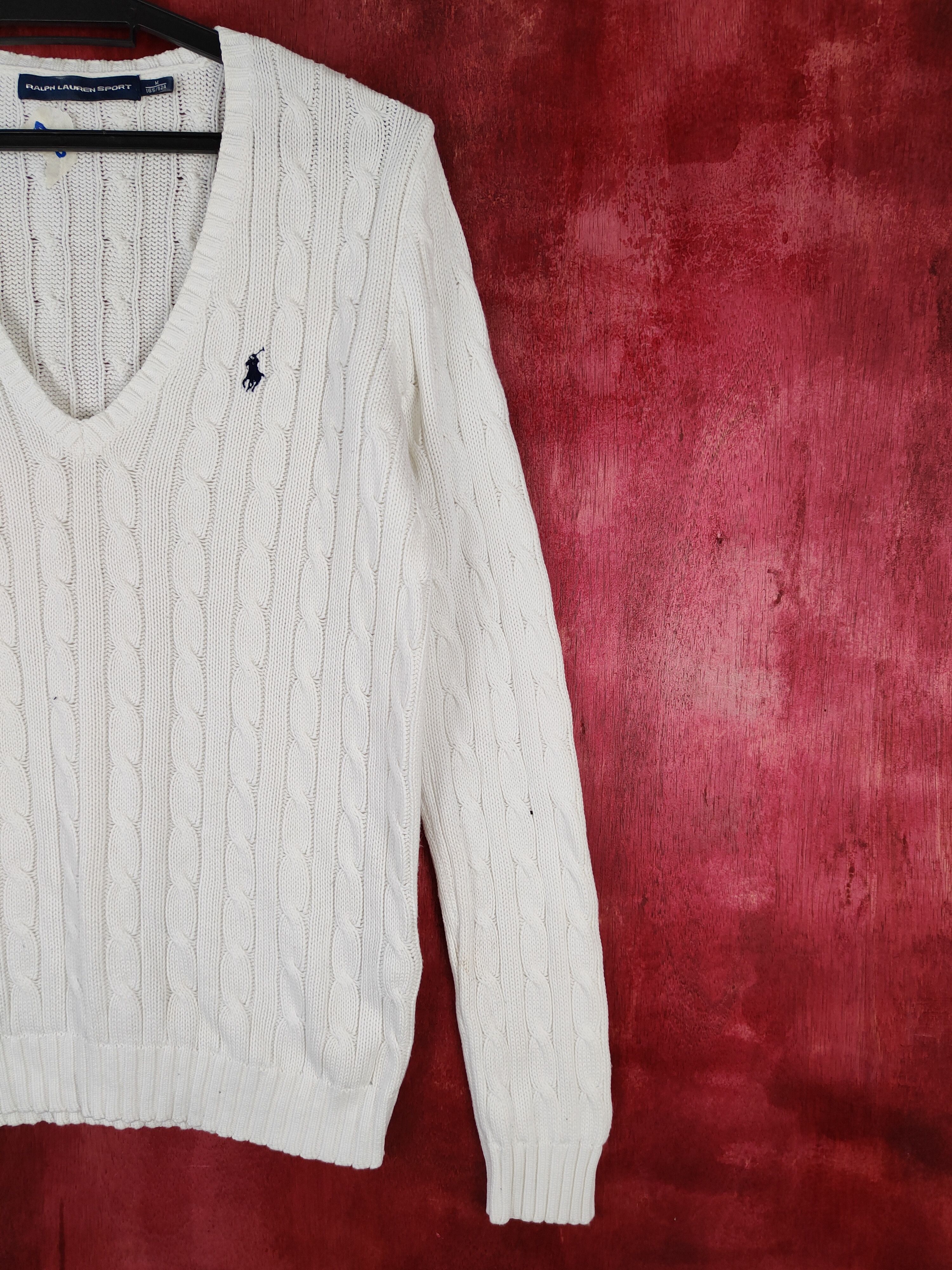 Ralph Lauren × Ralph Lauren Sport Ralph Lauren Sport White Knitwear Sweater #5910 Size M / US 6-8 / IT 42-44 - 4 Thumbnail