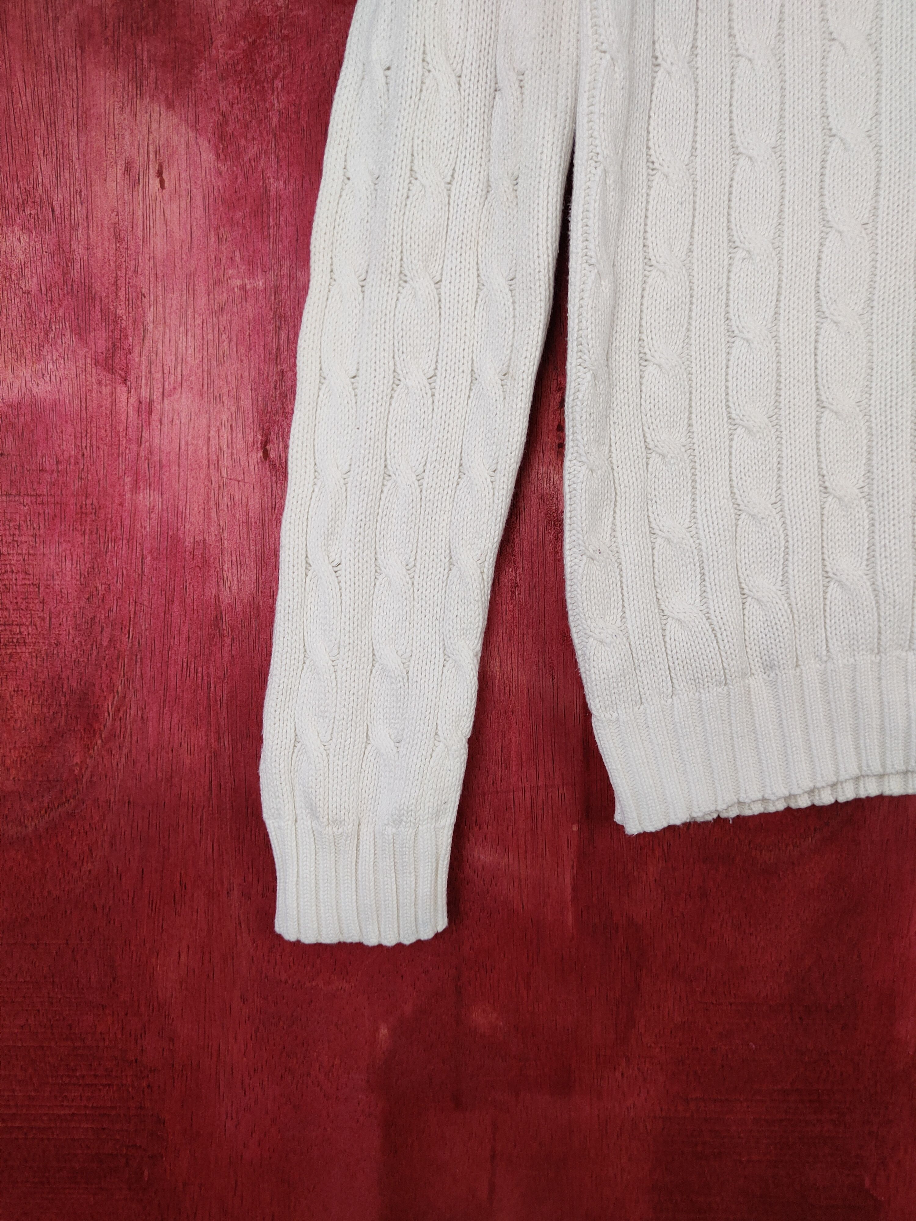 Ralph Lauren × Ralph Lauren Sport Ralph Lauren Sport White Knitwear Sweater #5910 Size M / US 6-8 / IT 42-44 - 3 Thumbnail