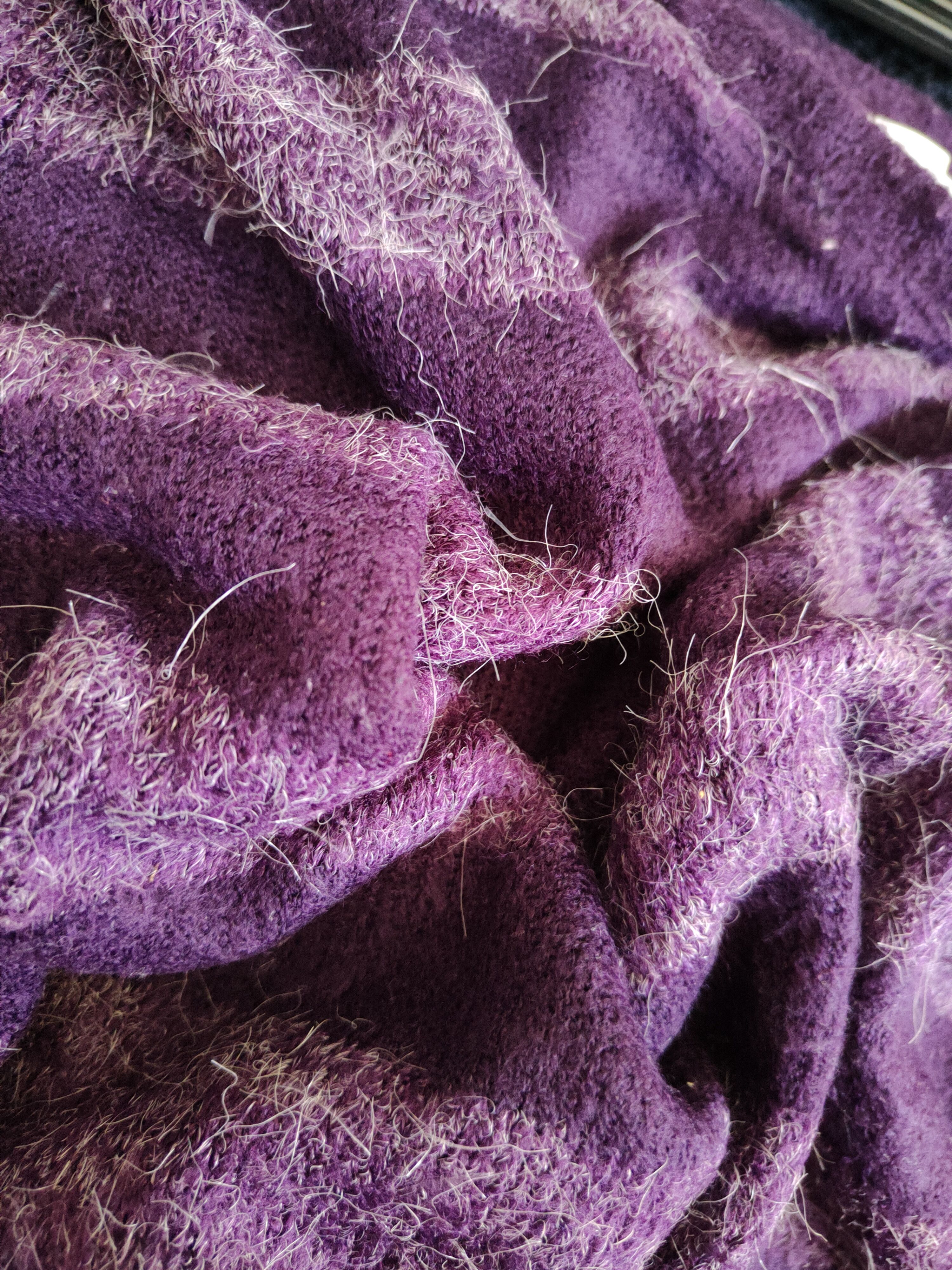 Homespun Knitwear × Japanese Brand Theoria Purple Fur Mohair Knitwear Long Sleeve T-shirt #5935 Size L / US 10 / IT 46 - 10 Thumbnail