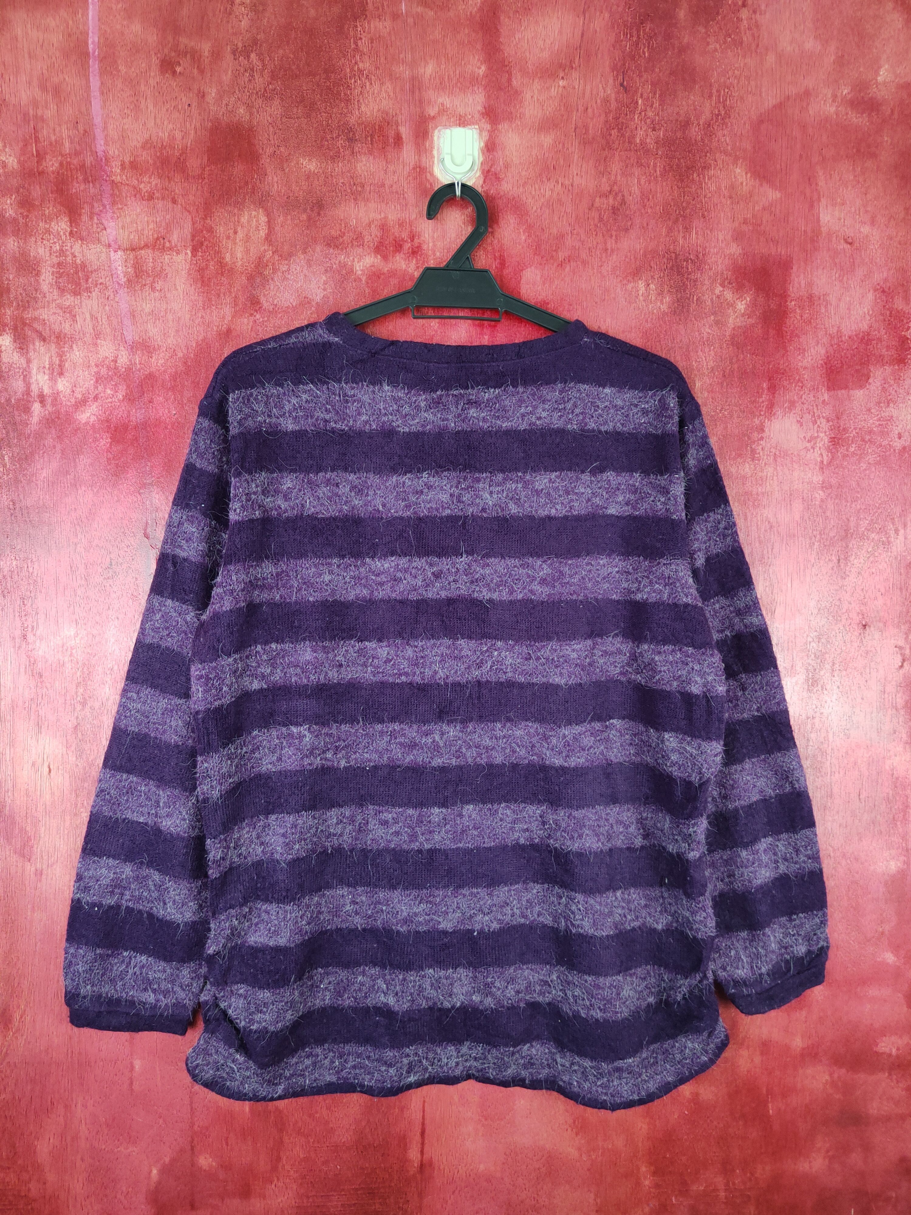 Homespun Knitwear × Japanese Brand Theoria Purple Fur Mohair Knitwear Long Sleeve T-shirt #5935 Size L / US 10 / IT 46 - 7 Thumbnail
