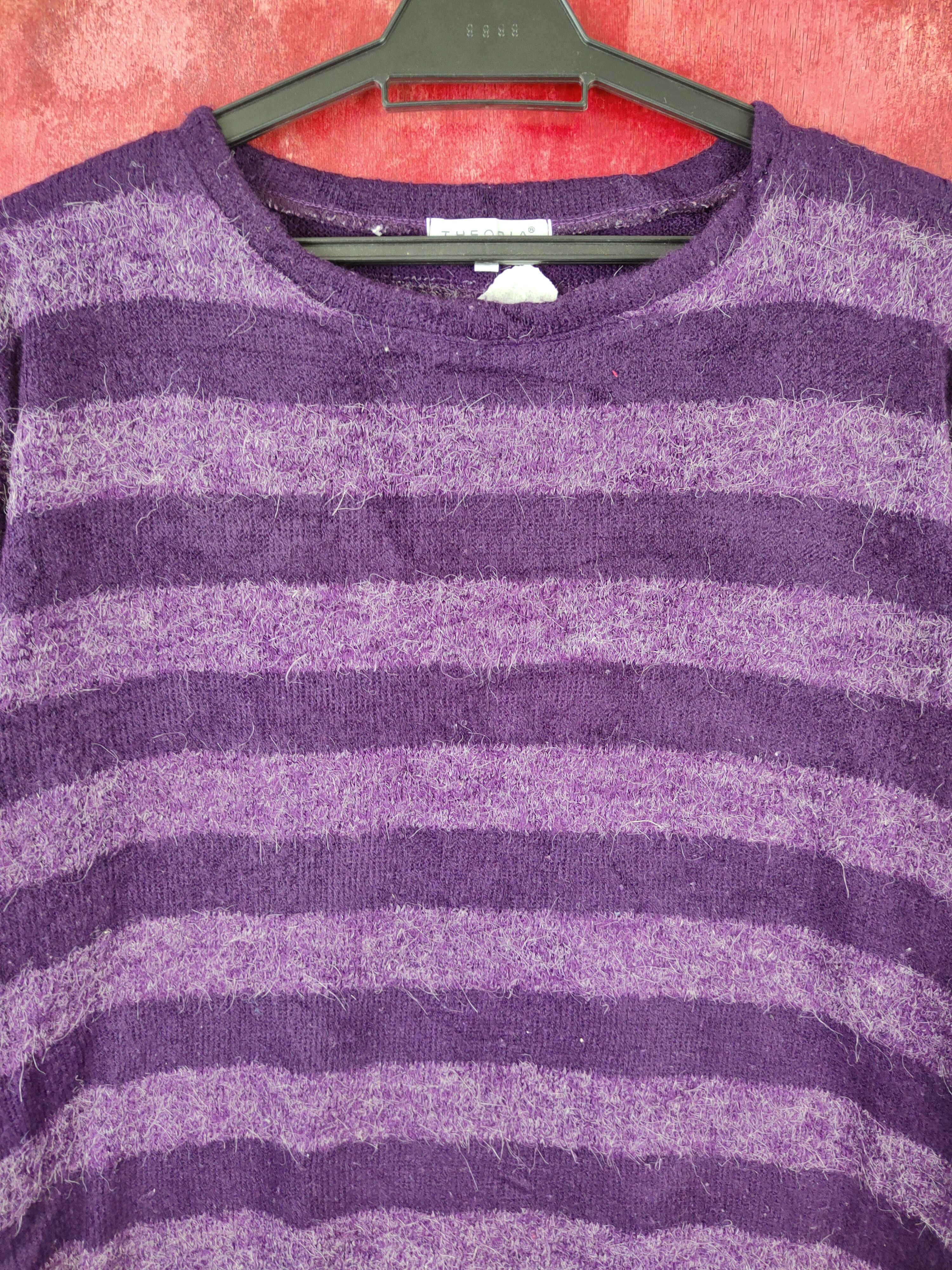 Homespun Knitwear × Japanese Brand Theoria Purple Fur Mohair Knitwear Long Sleeve T-shirt #5935 Size L / US 10 / IT 46 - 2 Thumbnail
