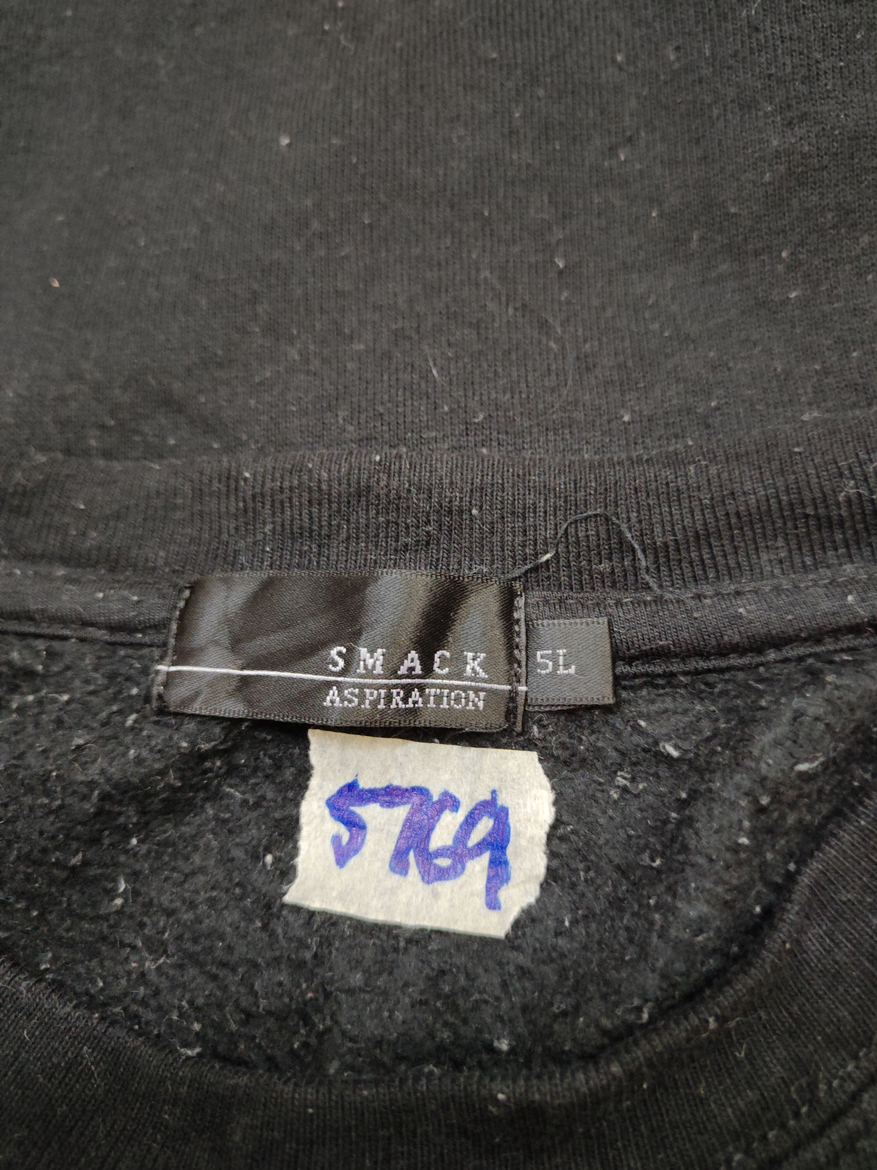 Japanese Brand Smack Aspiration Black Sweatshirt #5769 Size US XXL / EU 58 / 5 - 11 Thumbnail