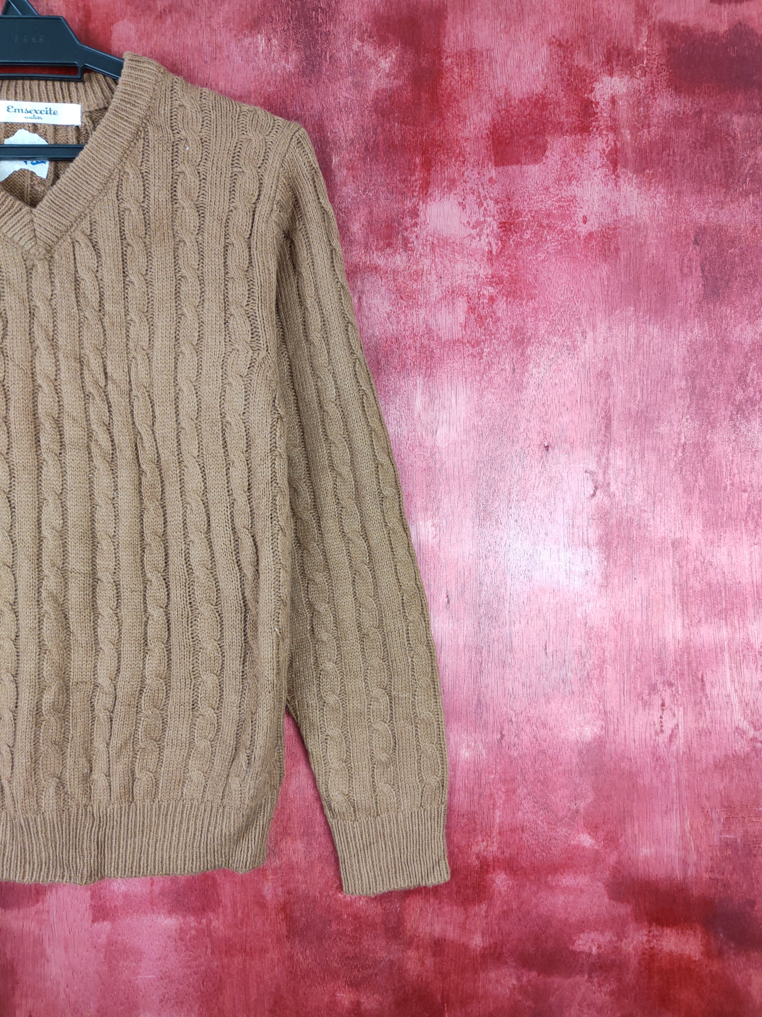 Homespun Knitwear × Japanese Brand Emsexcite Brown Knitwear Sweater #5932 Size M / US 6-8 / IT 42-44 - 5 Thumbnail