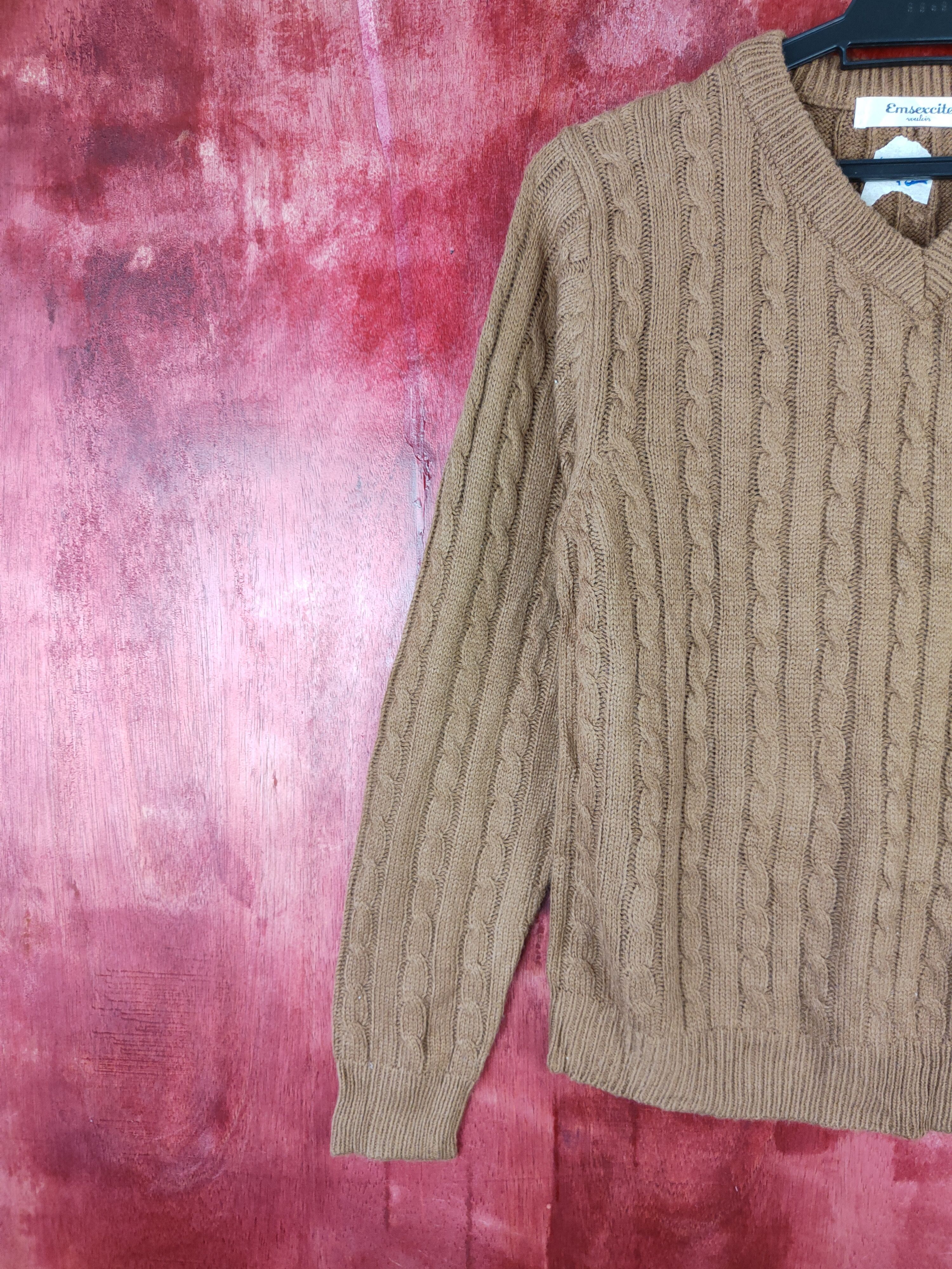 Homespun Knitwear × Japanese Brand Emsexcite Brown Knitwear Sweater #5932 Size M / US 6-8 / IT 42-44 - 3 Thumbnail