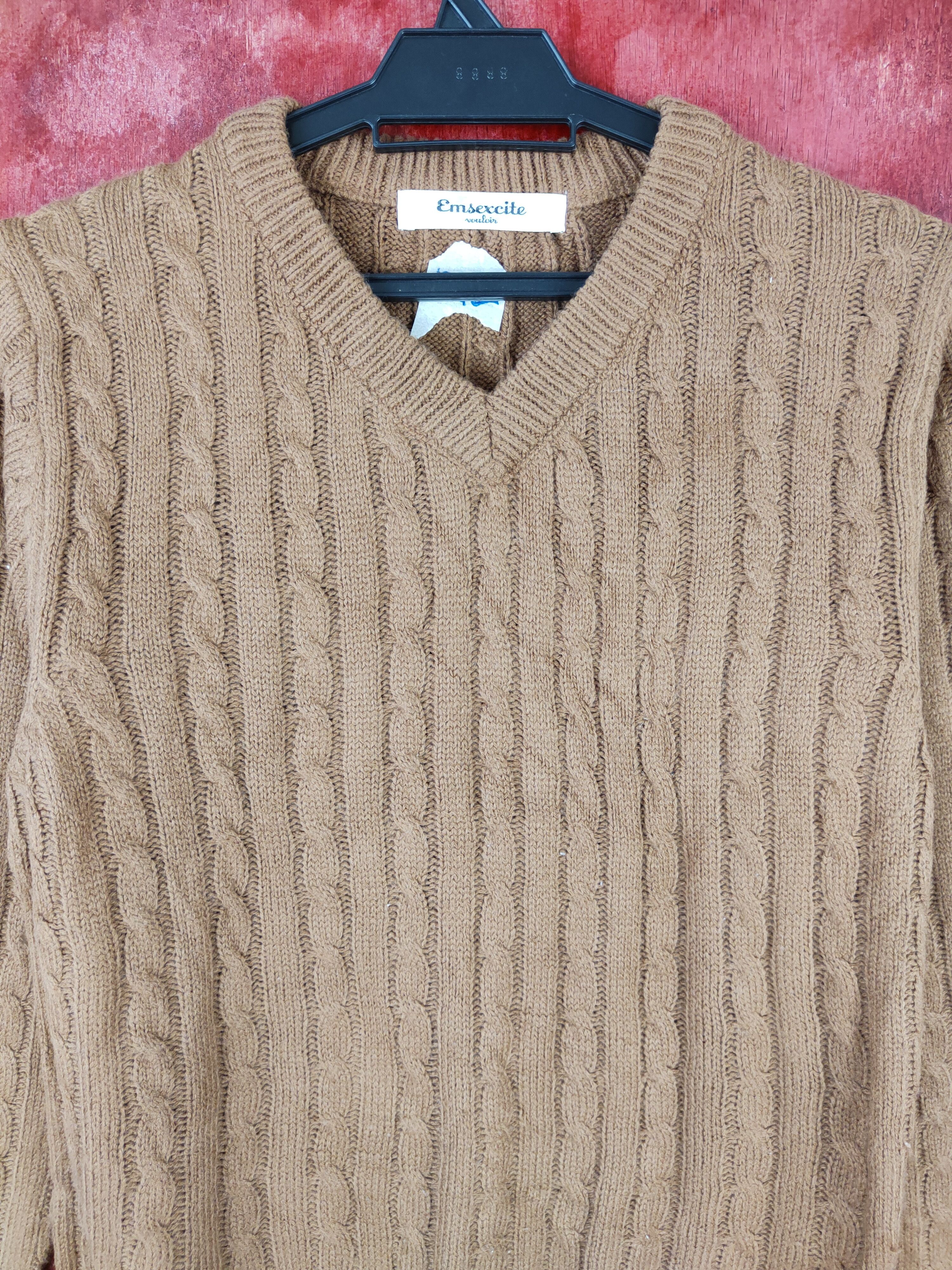 Homespun Knitwear × Japanese Brand Emsexcite Brown Knitwear Sweater #5932 Size M / US 6-8 / IT 42-44 - 2 Thumbnail
