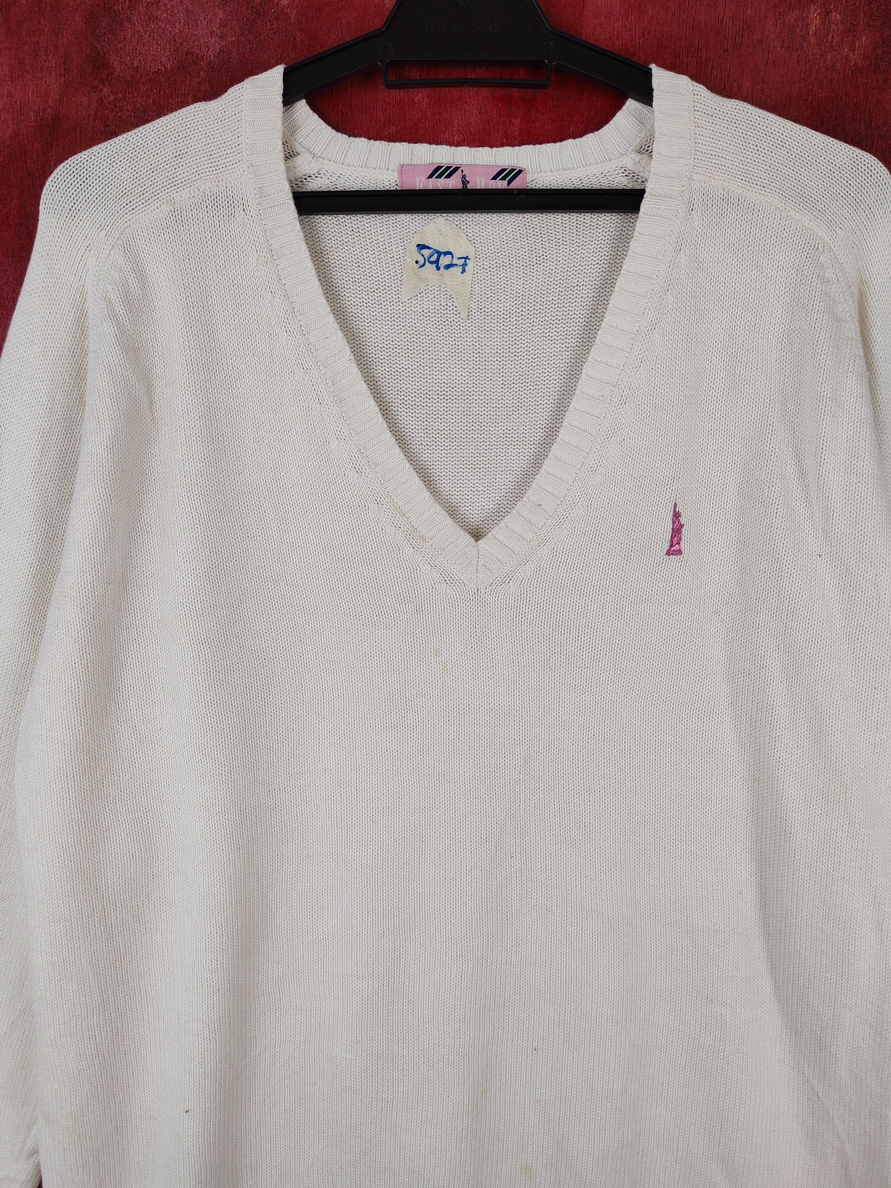 Japanese Brand East Boy White Knitwear Sweater #5927 Size US L / EU 52-54 / 3 - 2 Thumbnail