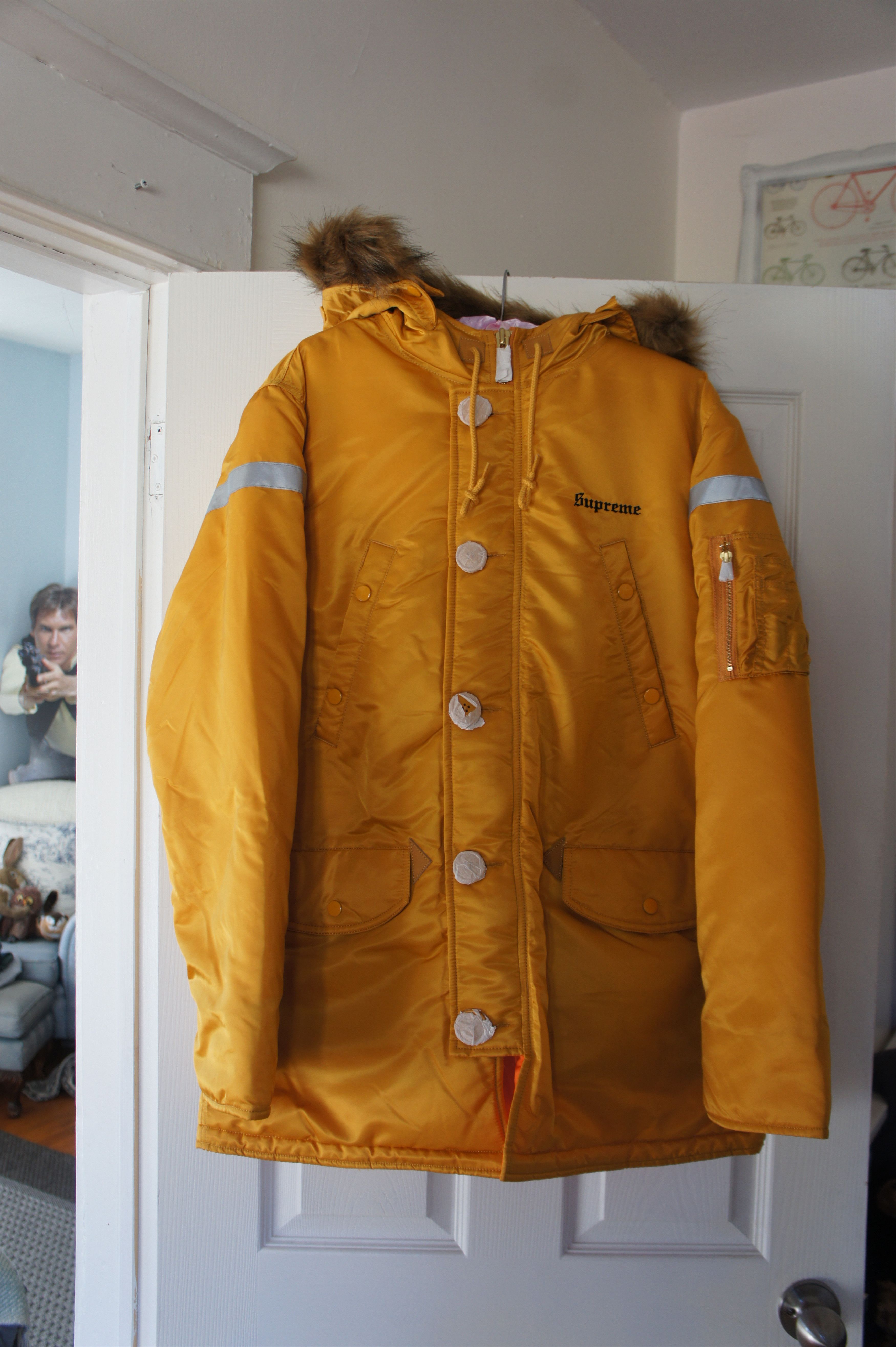 Alpha Industries × Supreme Supreme Reflective Cross N-3B Parka 