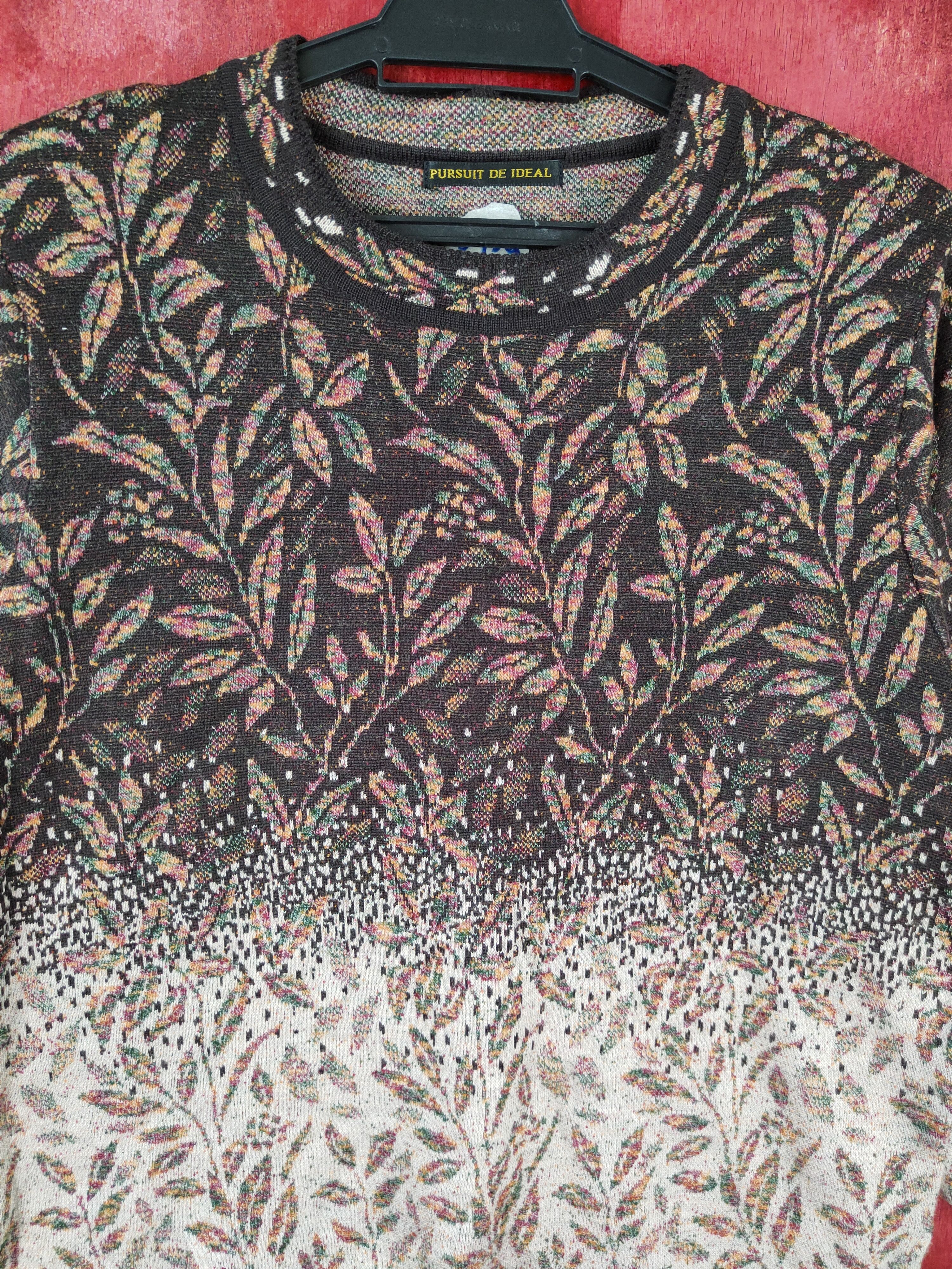 Japanese Brand Pursuit De Ideal Dark Brown Knitwear Sweater #5929 Size M / US 6-8 / IT 42-44 - 2 Thumbnail