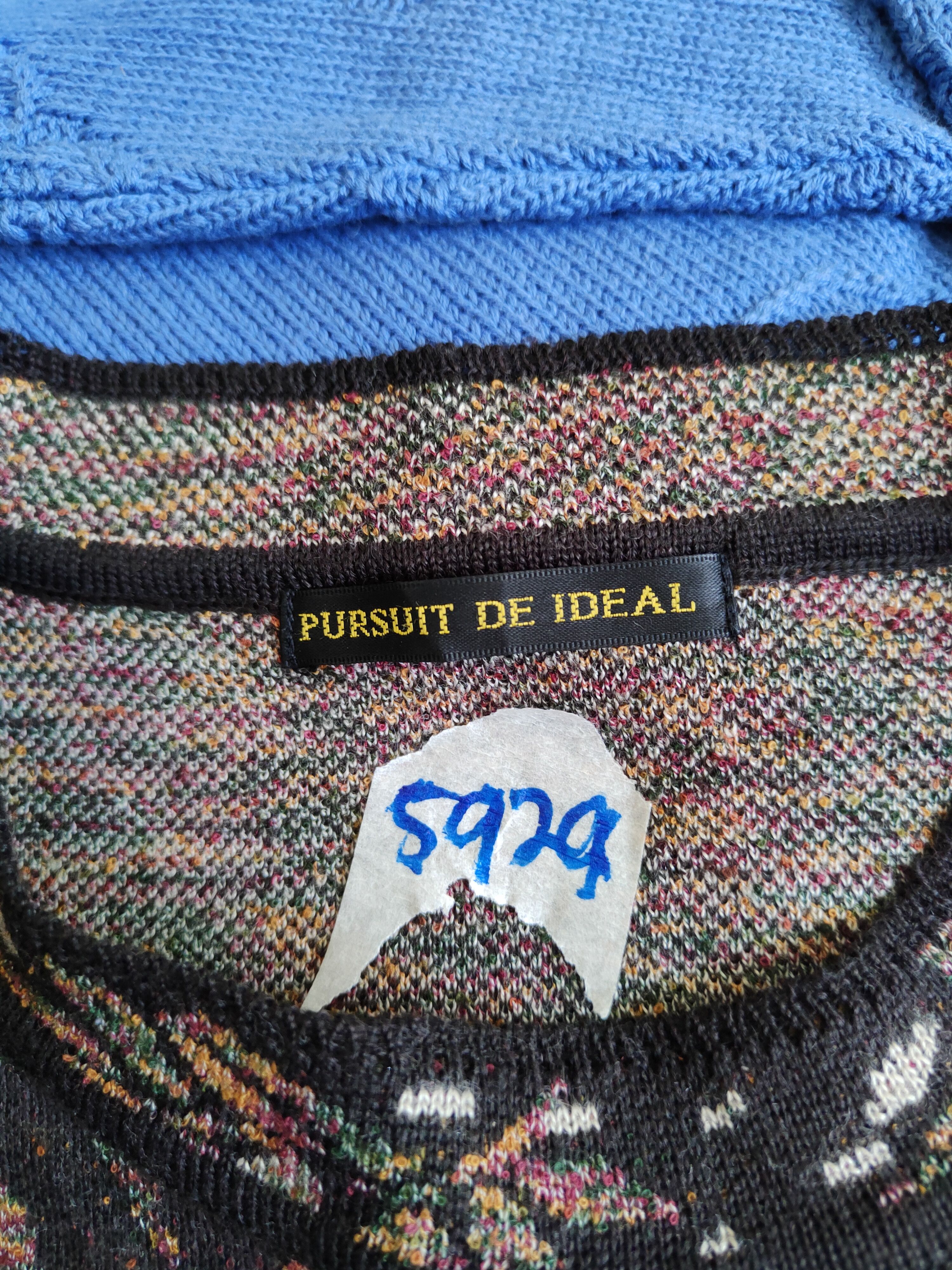 Japanese Brand Pursuit De Ideal Dark Brown Knitwear Sweater #5929 Size M / US 6-8 / IT 42-44 - 11 Thumbnail