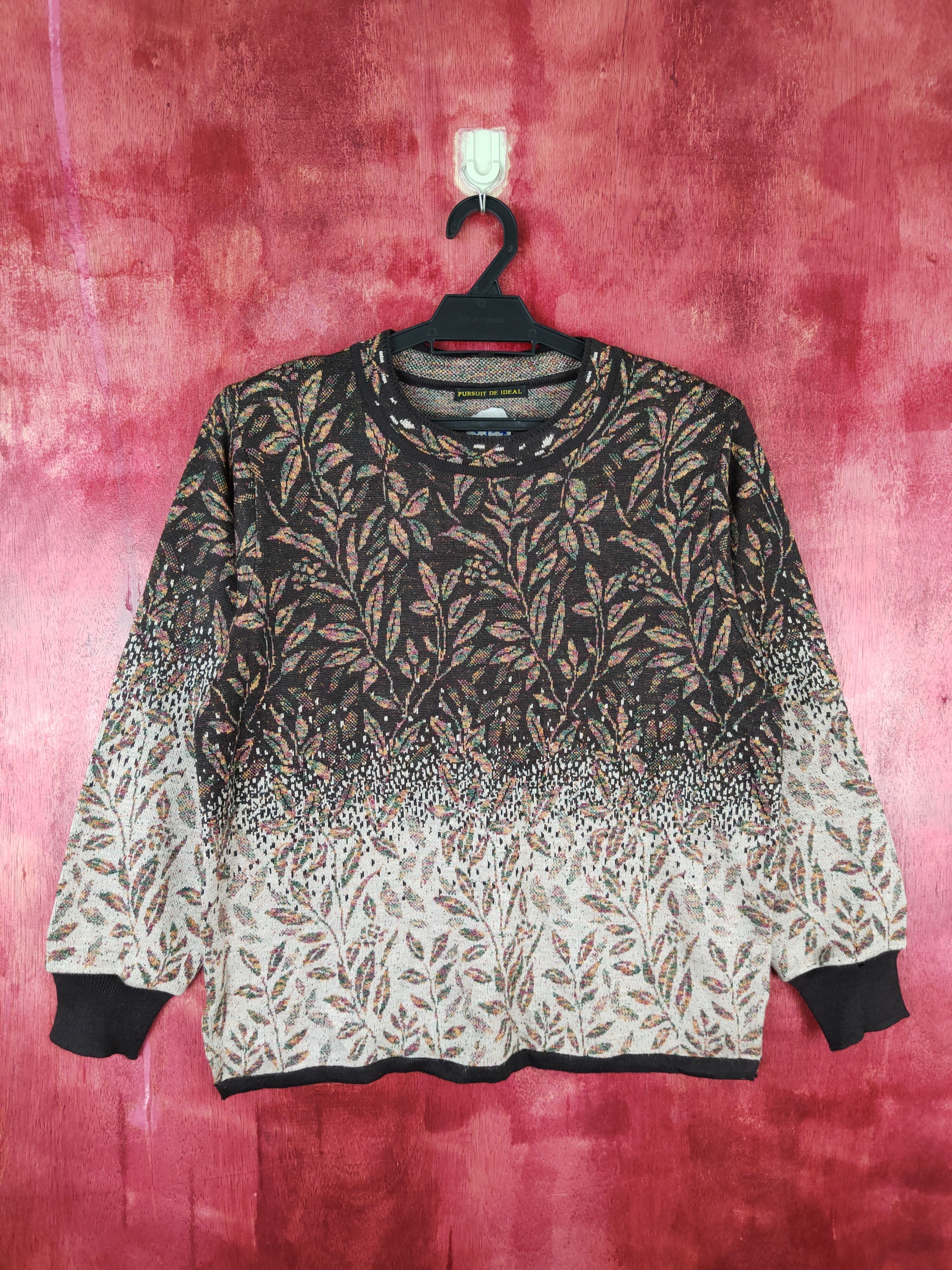 Japanese Brand Pursuit De Ideal Dark Brown Knitwear Sweater #5929 Size M / US 6-8 / IT 42-44 - 1 Thumbnail