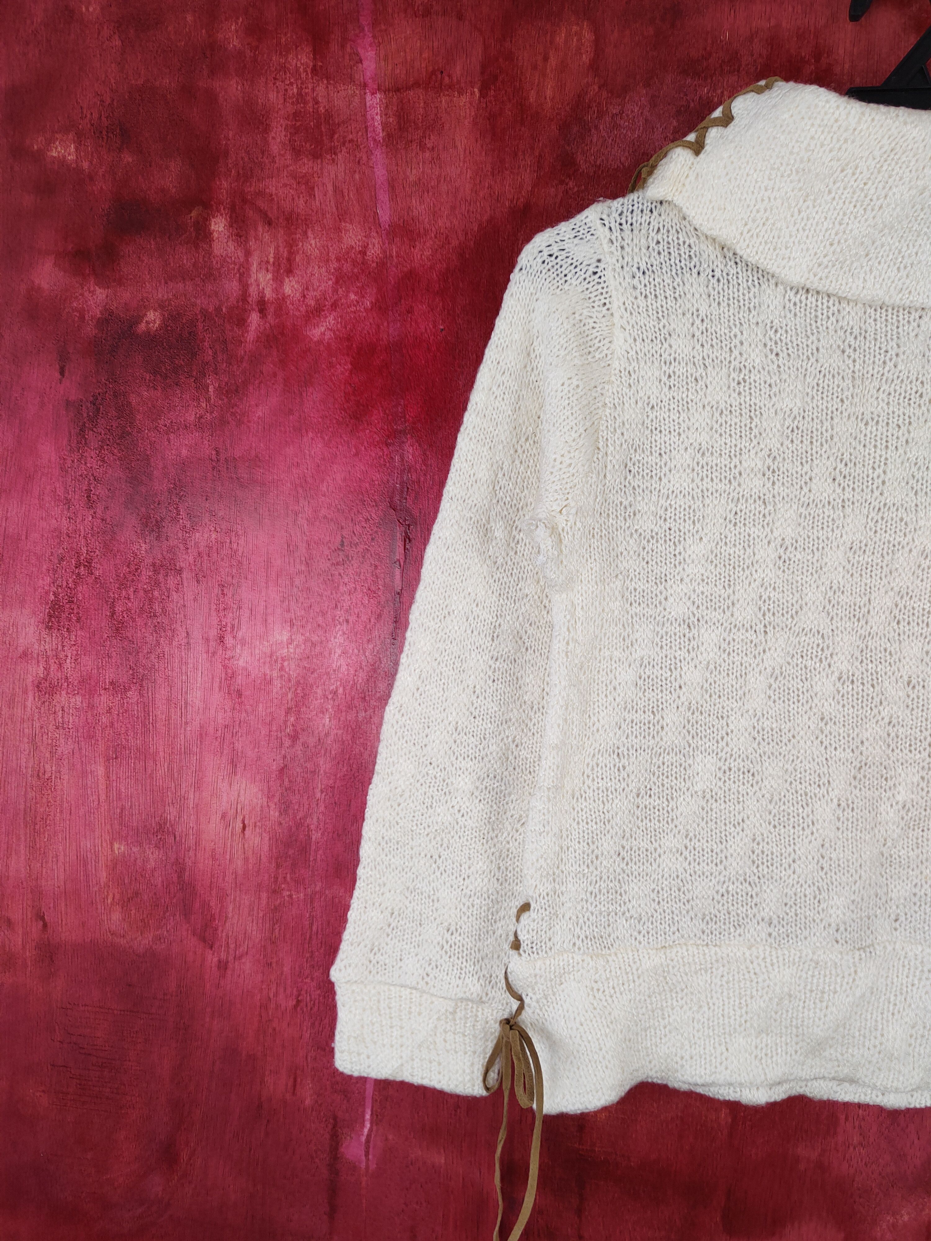 Homespun Knitwear × Japanese Brand Jungle Love Cream Knitwear Sweater #5933 Size XS / US 0-2 / IT 36-38 - 9 Thumbnail