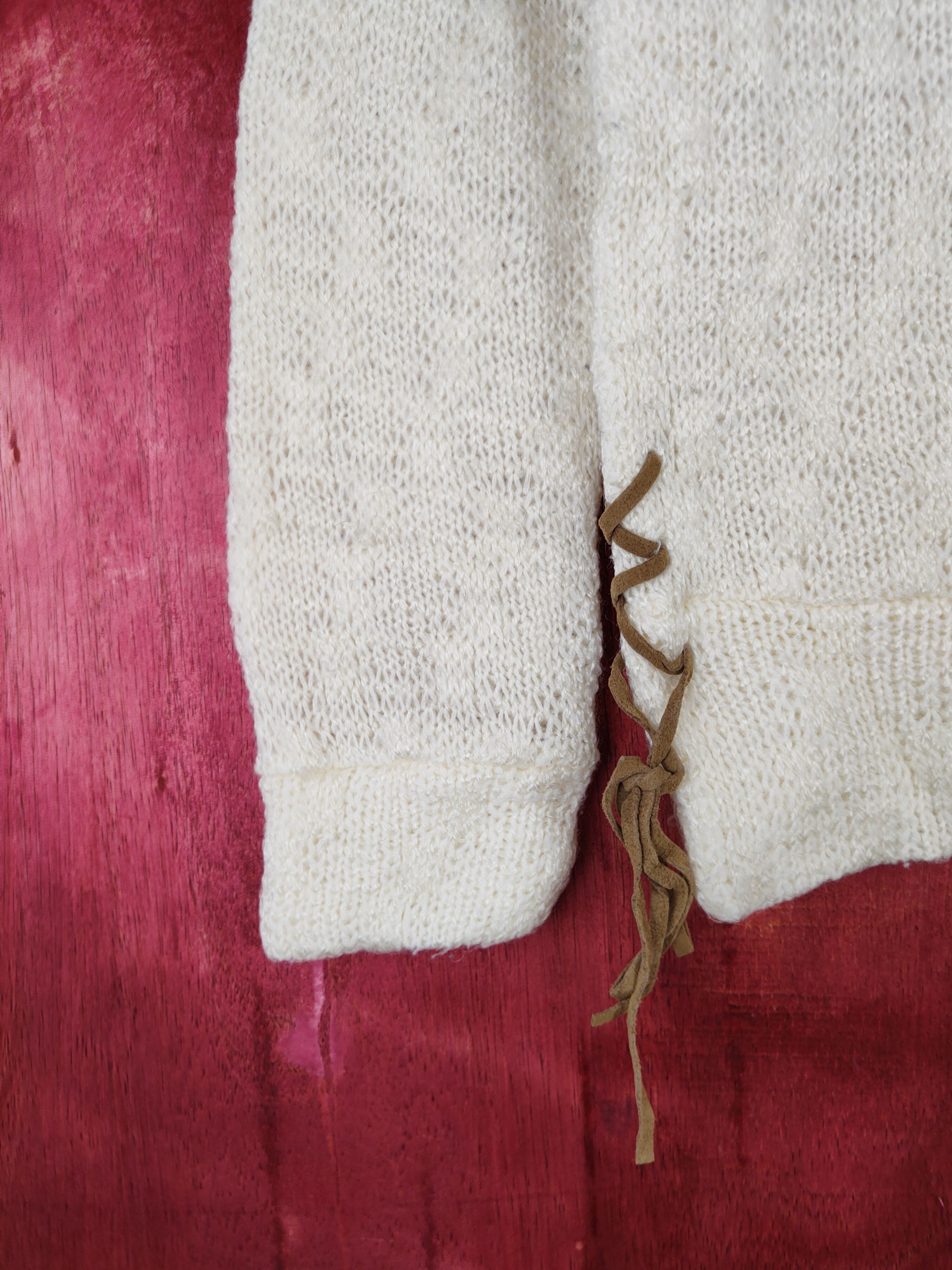 Homespun Knitwear × Japanese Brand Jungle Love Cream Knitwear Sweater #5933 Size XS / US 0-2 / IT 36-38 - 4 Thumbnail