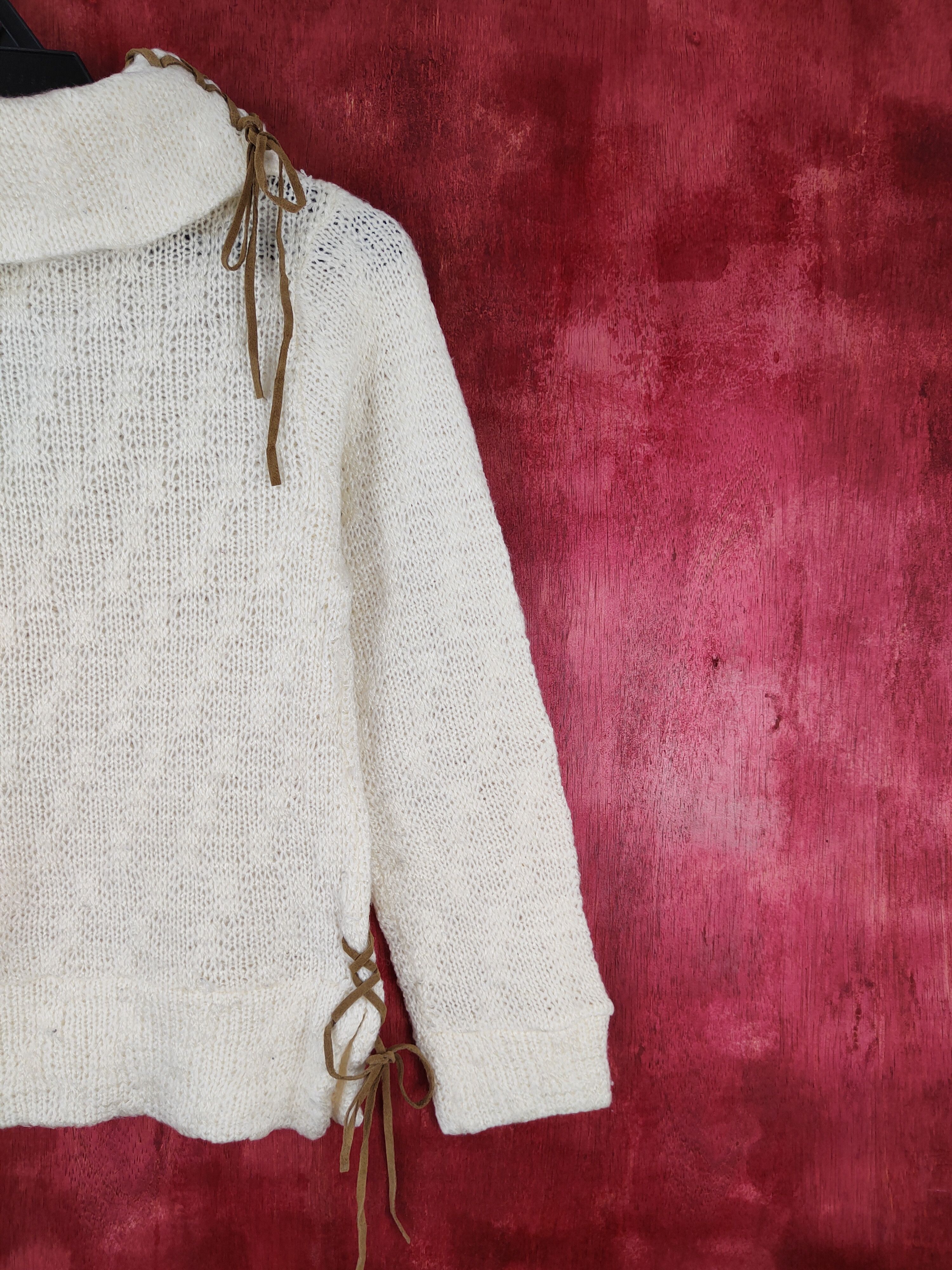 Homespun Knitwear × Japanese Brand Jungle Love Cream Knitwear Sweater #5933 Size XS / US 0-2 / IT 36-38 - 5 Thumbnail