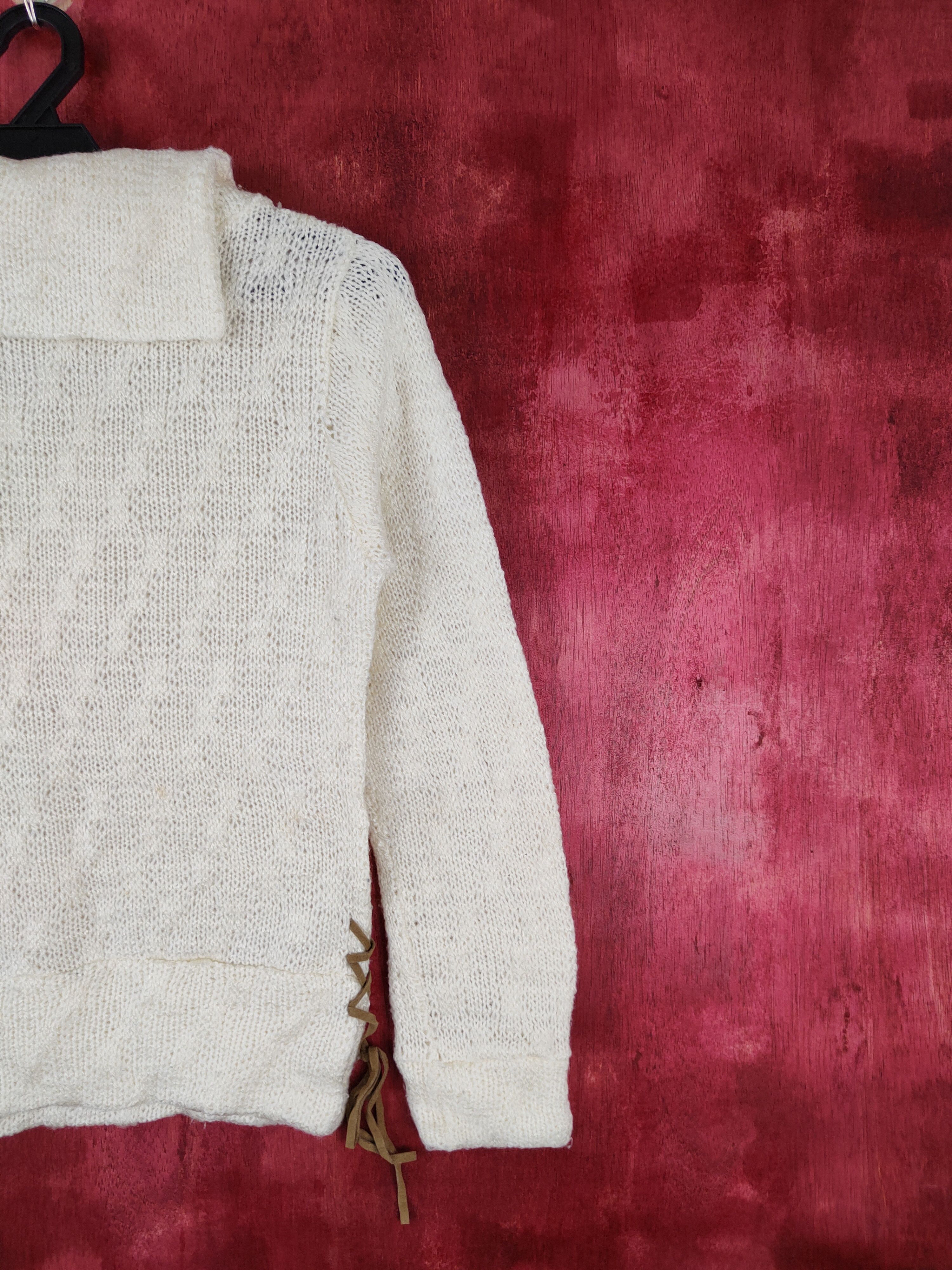 Homespun Knitwear × Japanese Brand Jungle Love Cream Knitwear Sweater #5933 Size XS / US 0-2 / IT 36-38 - 10 Thumbnail