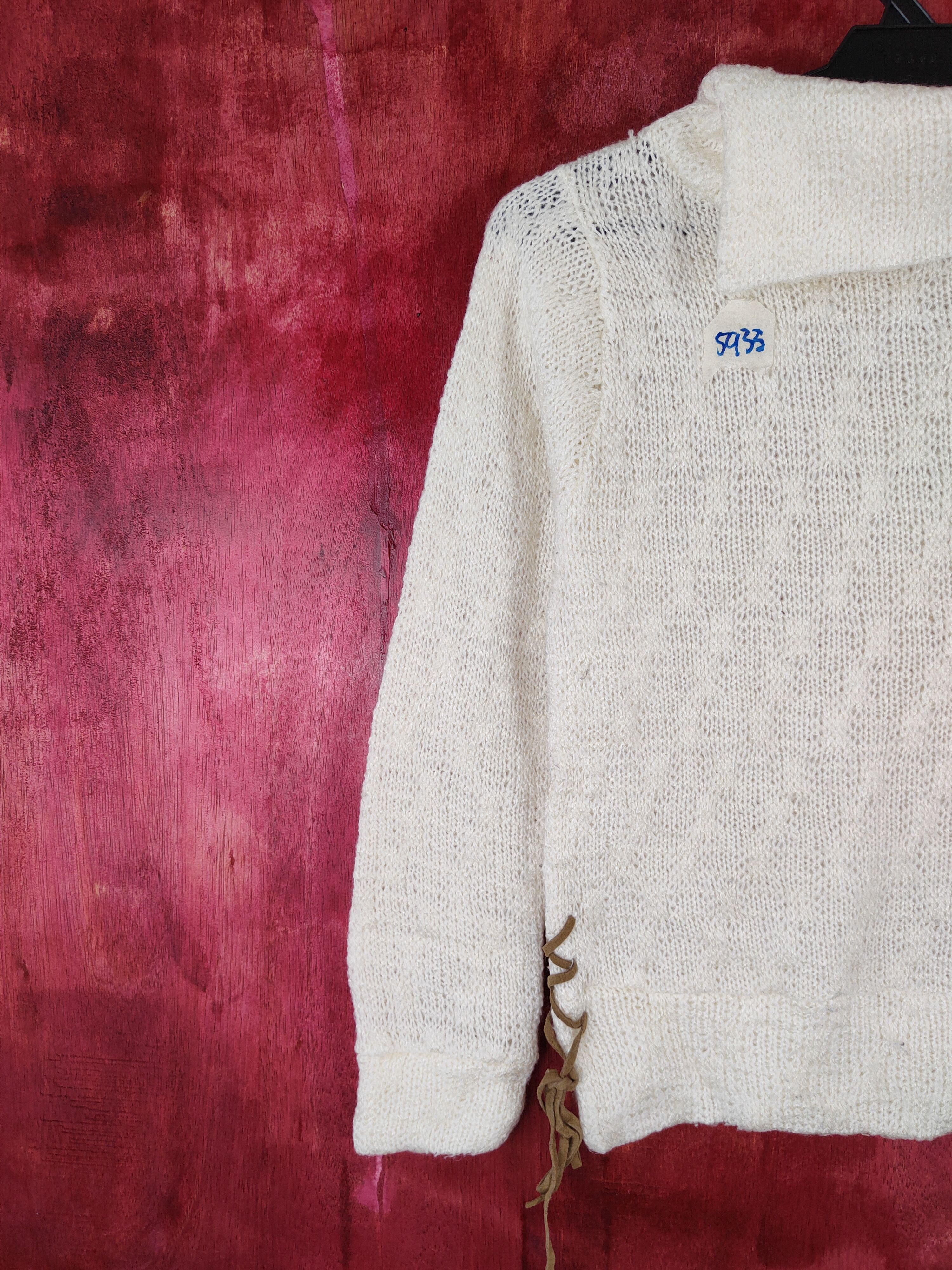Homespun Knitwear × Japanese Brand Jungle Love Cream Knitwear Sweater #5933 Size XS / US 0-2 / IT 36-38 - 3 Thumbnail