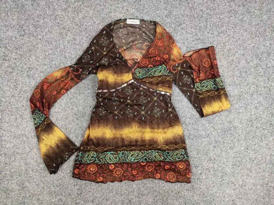 Japanese Brand Vintage Mesh Long Sleeve Motive Flowers Jean Paul Gaultier Size S / US 4 / IT 40 - 5 Thumbnail