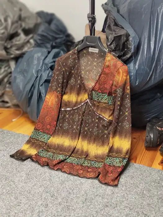 Japanese Brand Vintage Mesh Long Sleeve Motive Flowers Jean Paul Gaultier Size S / US 4 / IT 40 - 10 Thumbnail