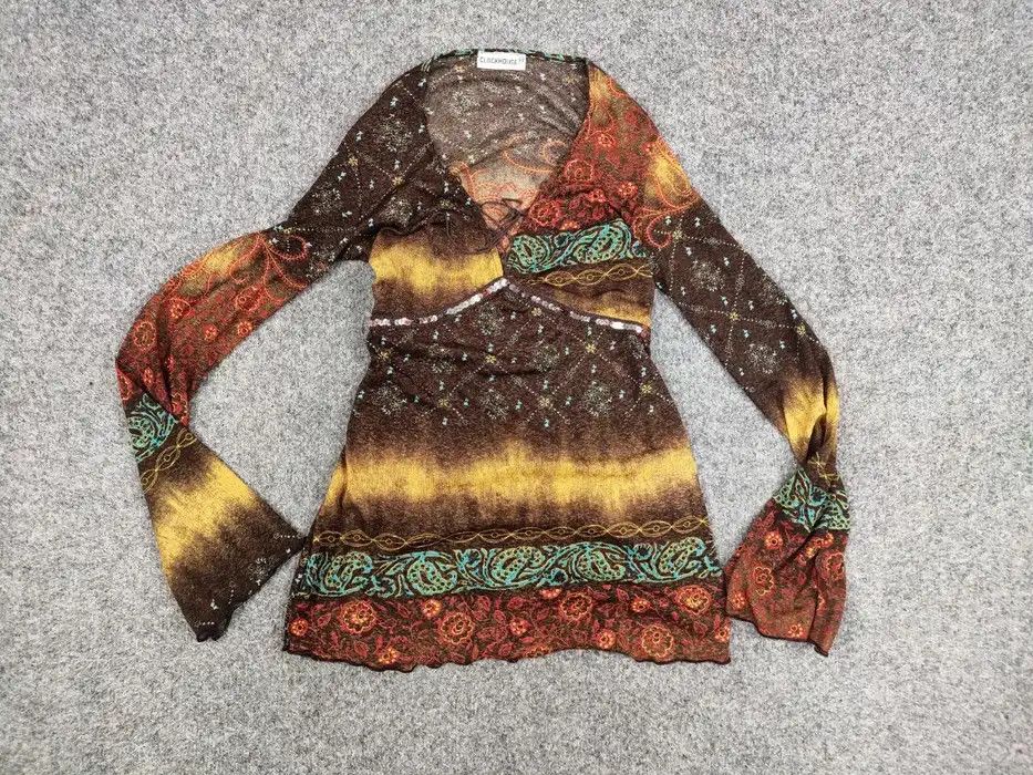 Japanese Brand Vintage Mesh Long Sleeve Motive Flowers Jean Paul Gaultier Size S / US 4 / IT 40 - 6 Thumbnail