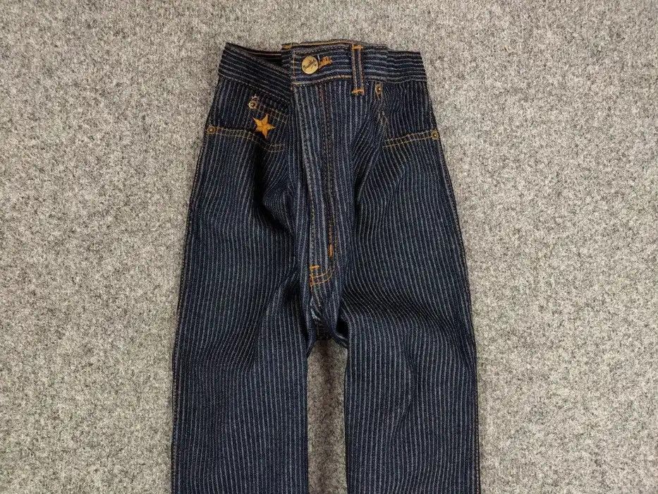 Japanese Brand Vintage 90's Japan Brutus Striped Denim Jeans Size US 31 - 3 Thumbnail
