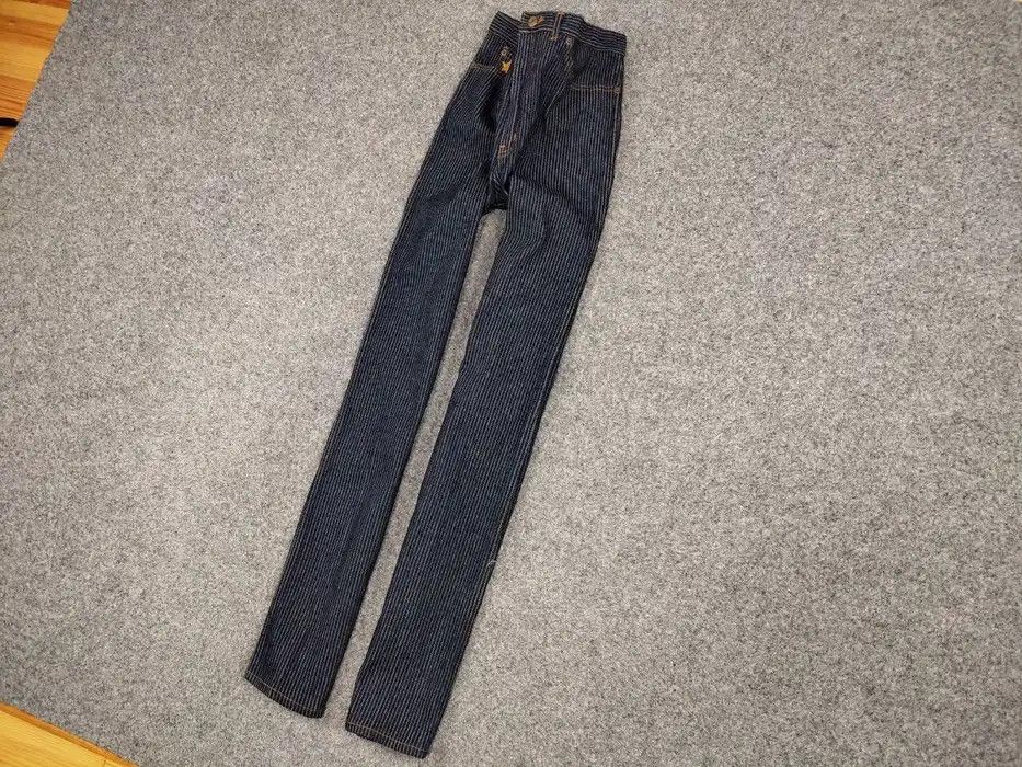 Japanese Brand Vintage 90's Japan Brutus Striped Denim Jeans Size US 31 - 2 Thumbnail
