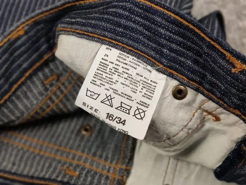 Japanese Brand Vintage 90's Japan Brutus Striped Denim Jeans Size US 31 - 9 Thumbnail