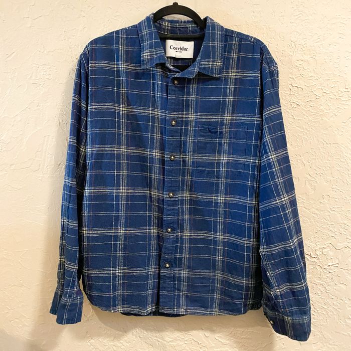 Corridor Corridor NYC blue linen button up | Grailed