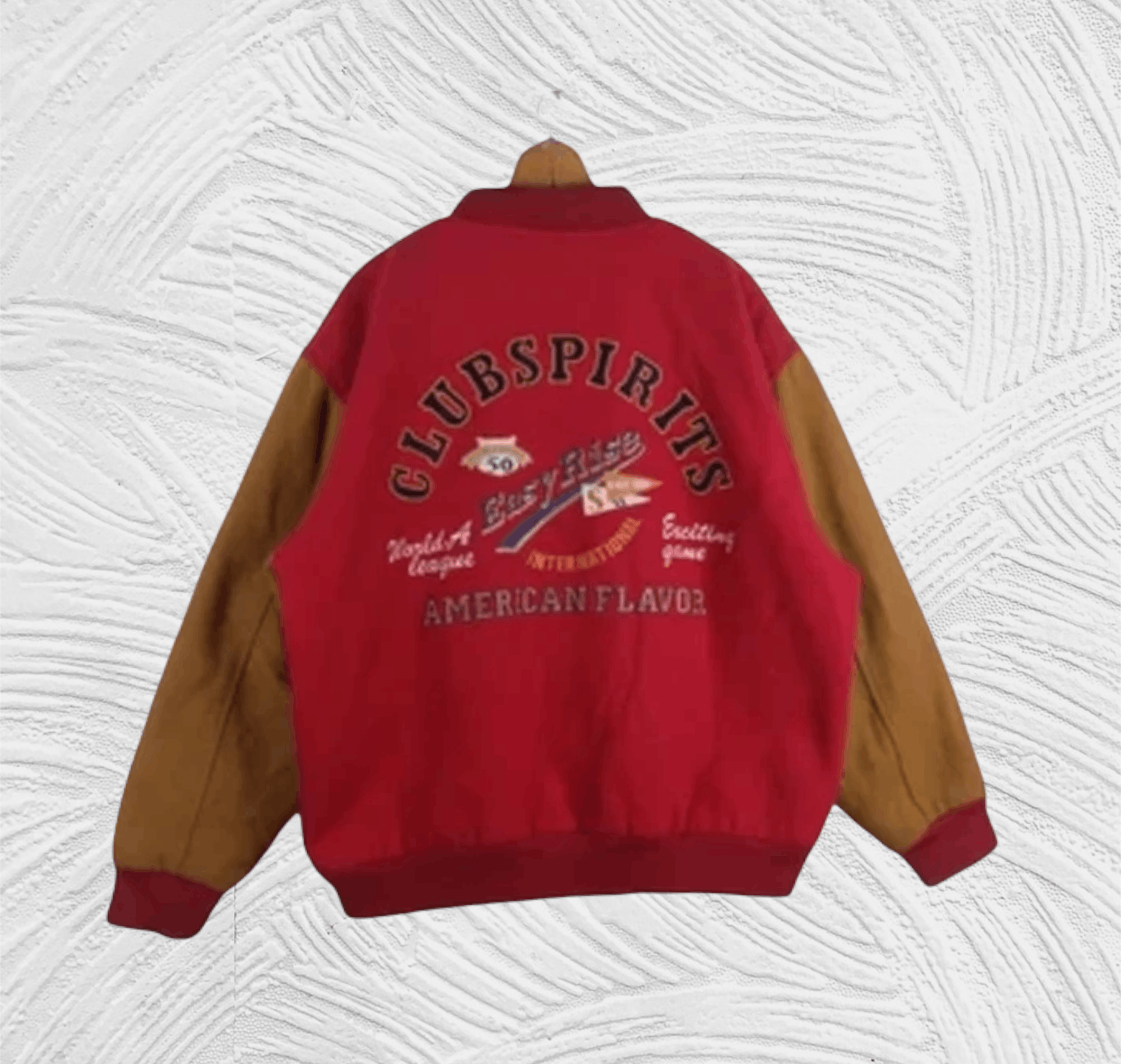 VTG Easy Rise Club Quilted Distressed Varsity Jacket